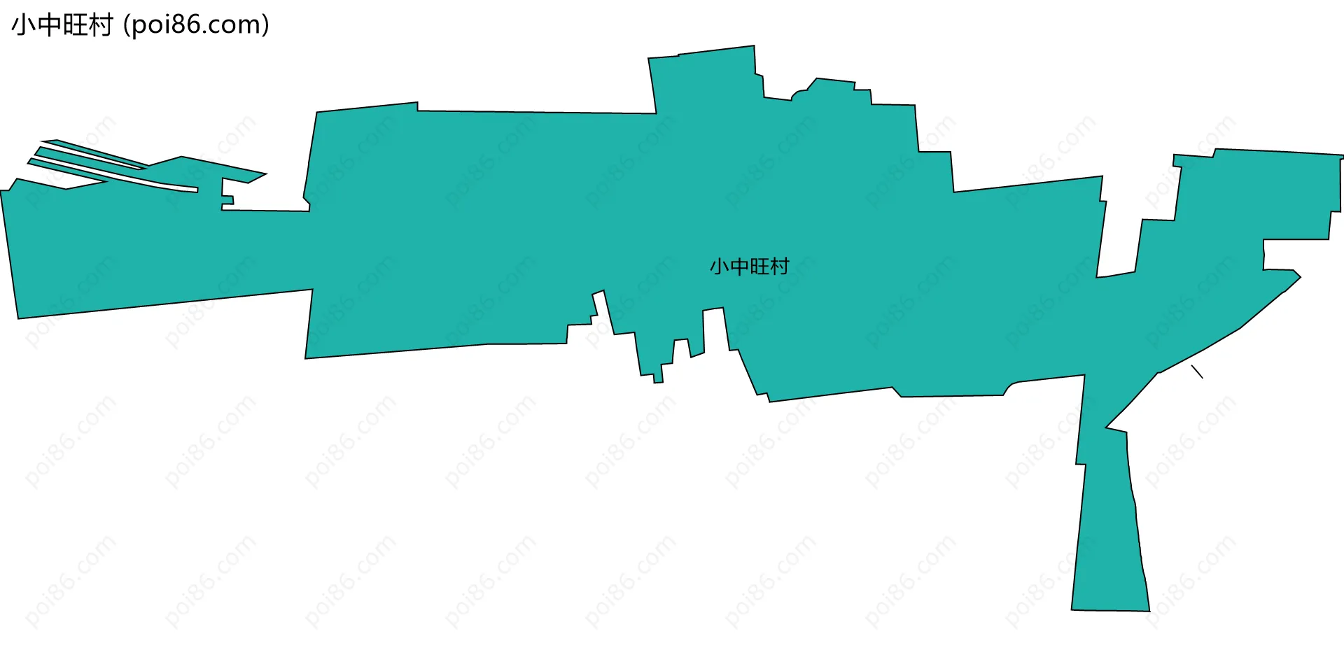 小中旺村边界地图