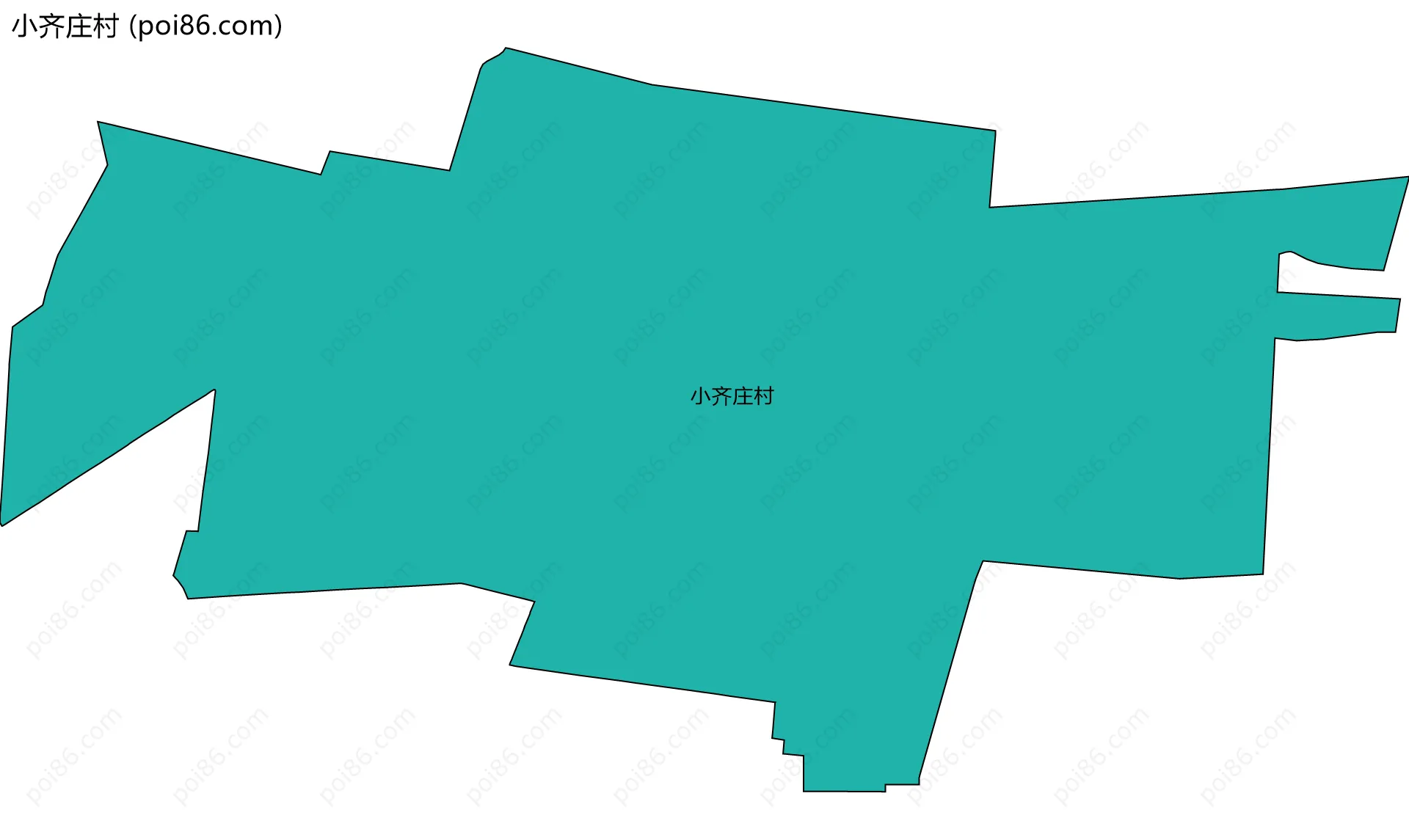 小齐庄村边界地图