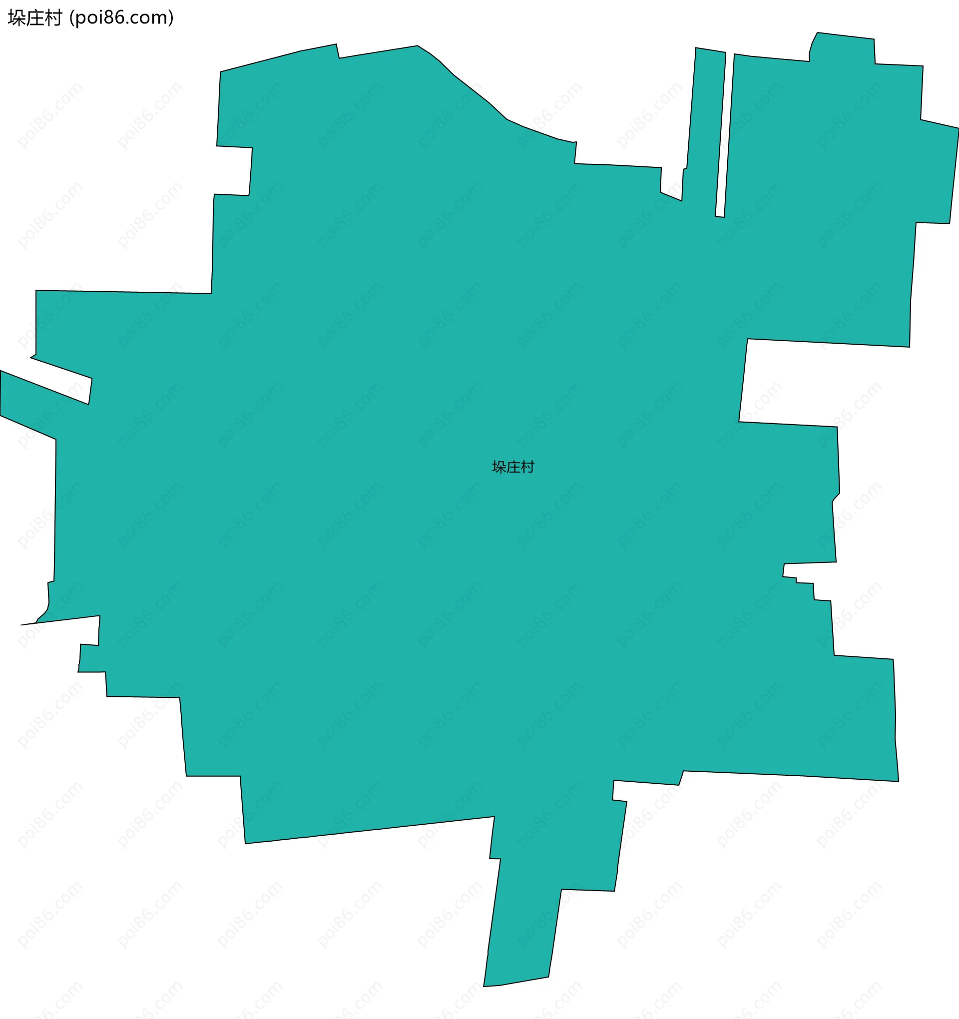 垛庄村边界地图
