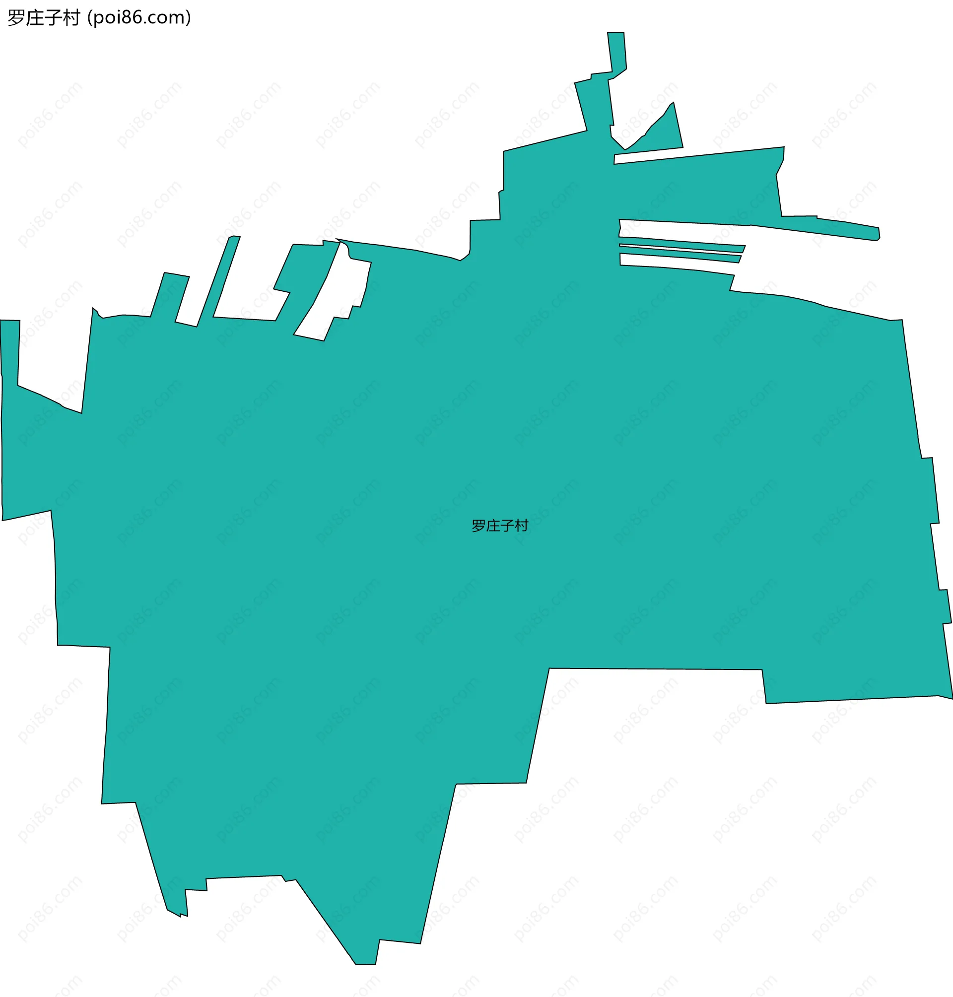罗庄子村边界地图