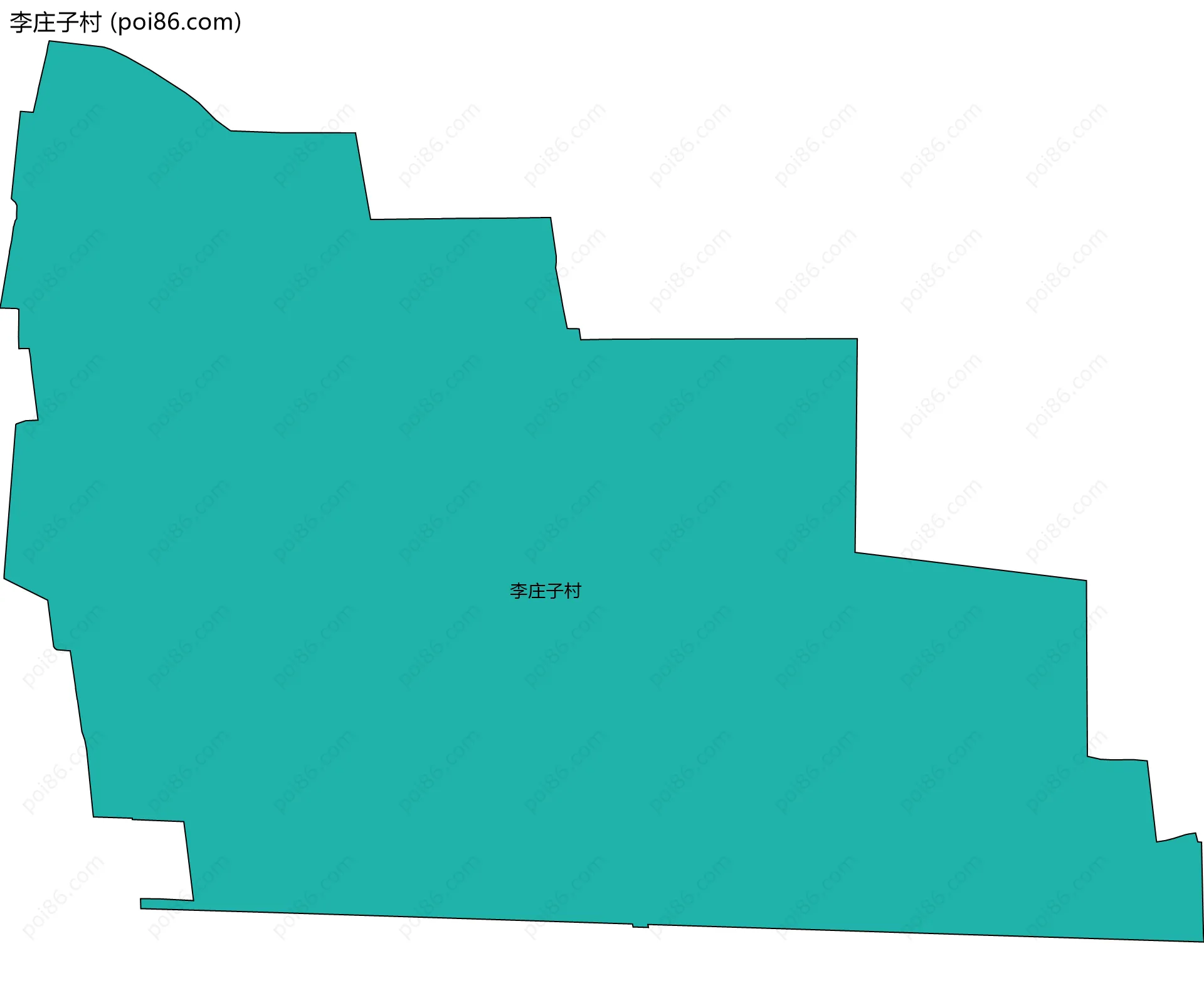 李庄子村边界地图