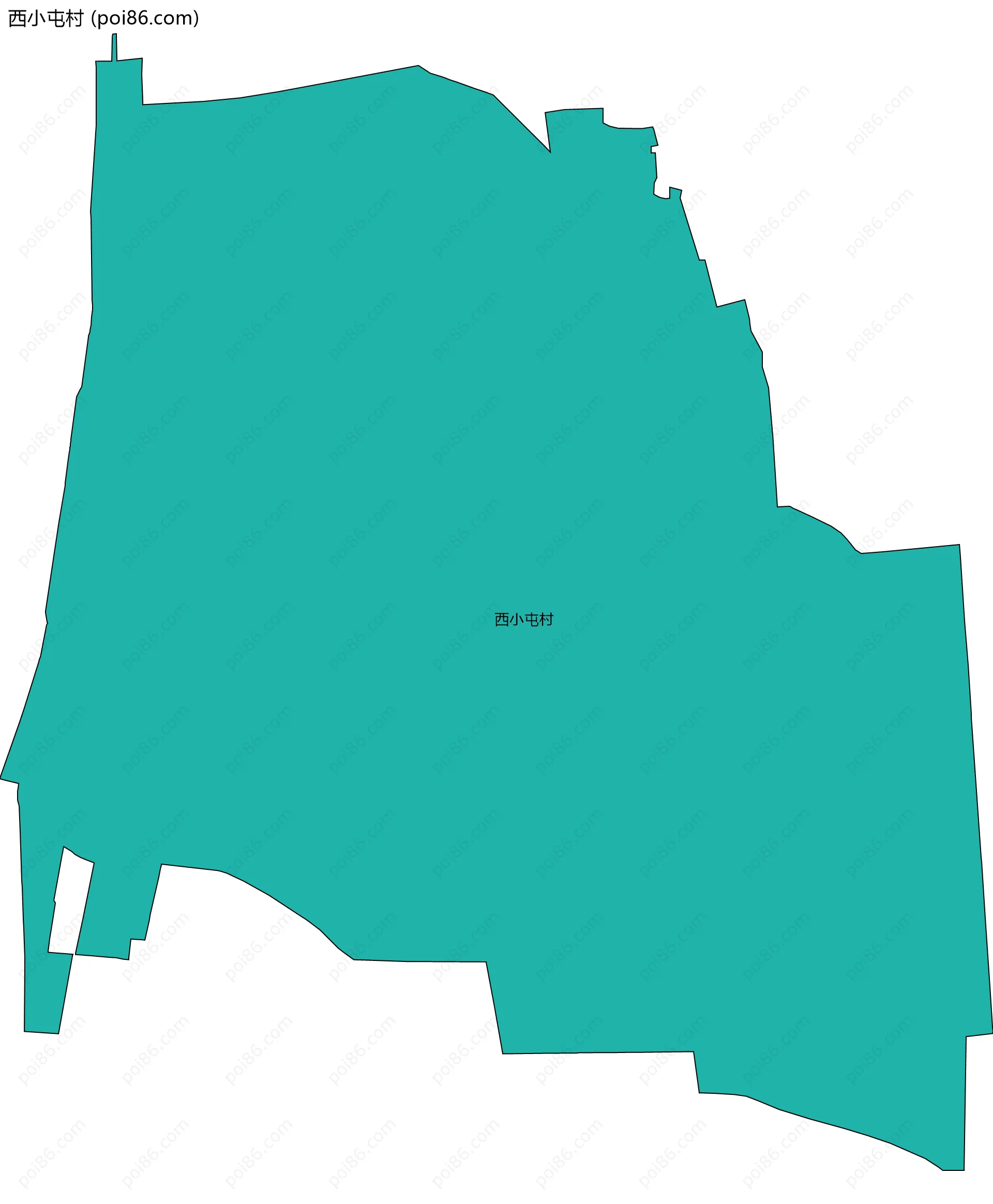 西小屯村边界地图