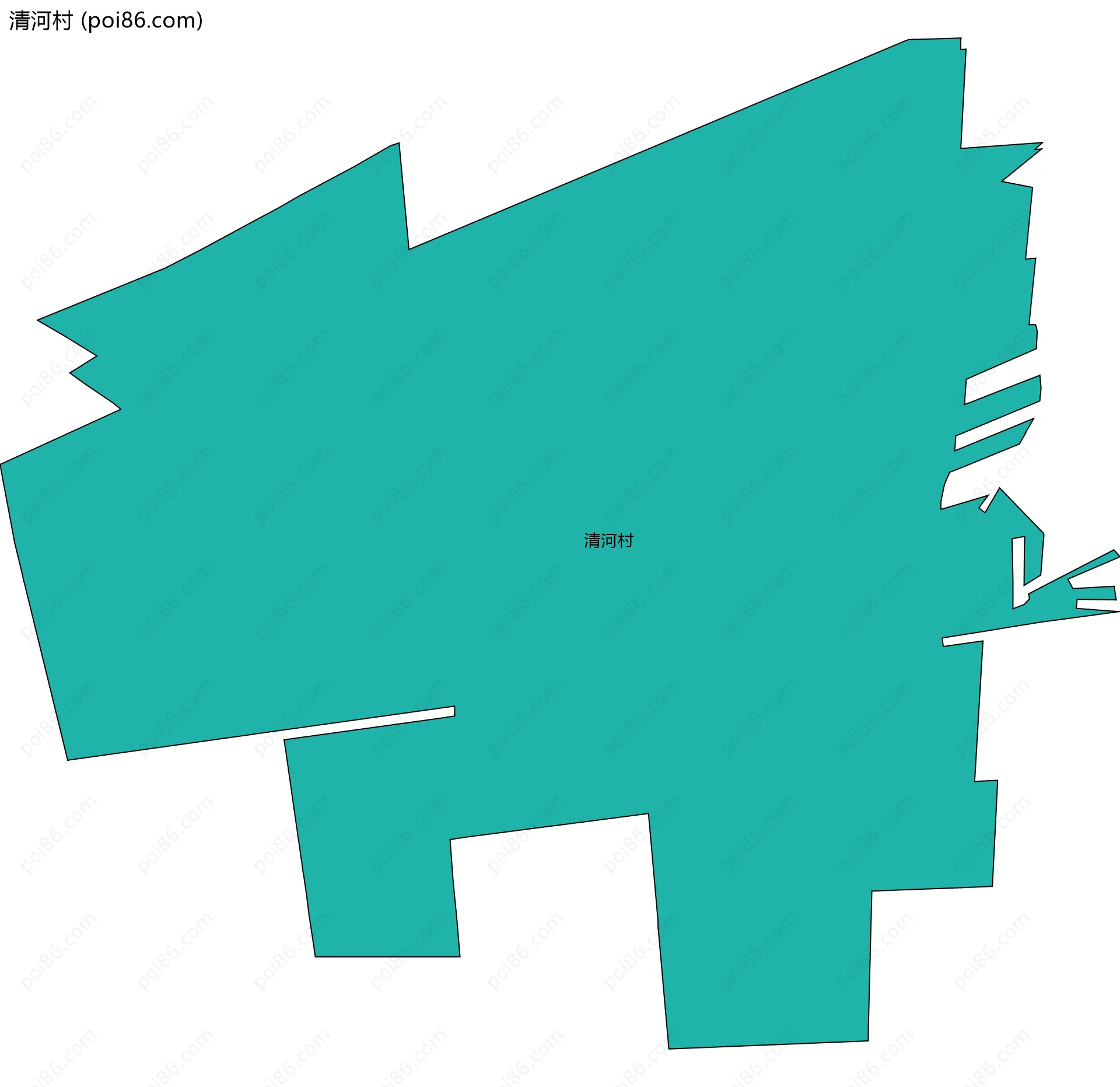 清河村边界地图