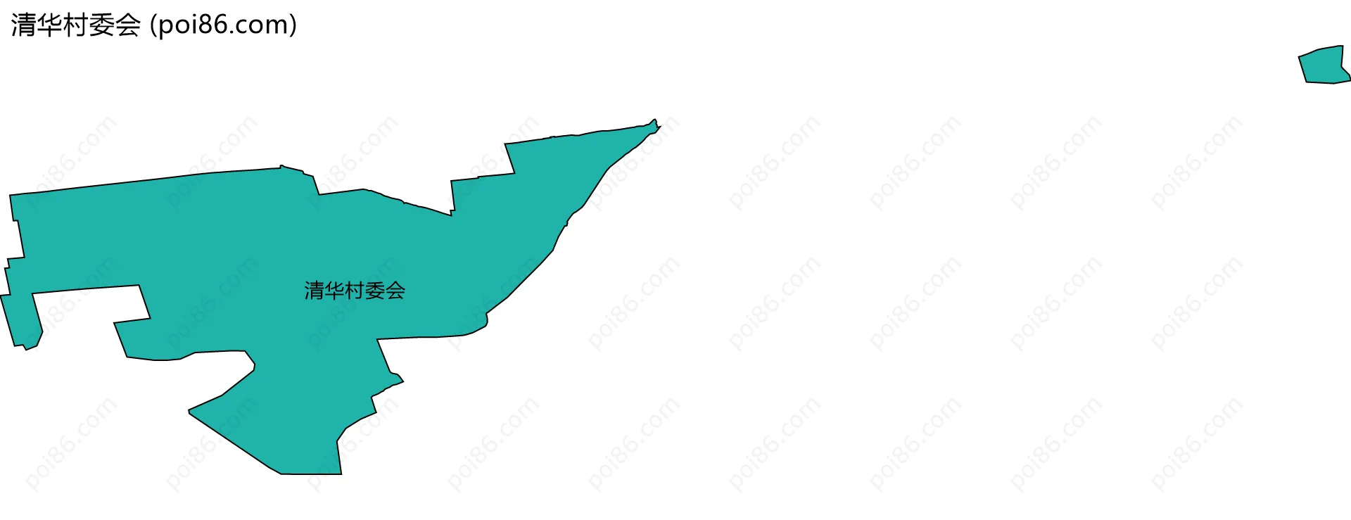 清华村委会边界地图