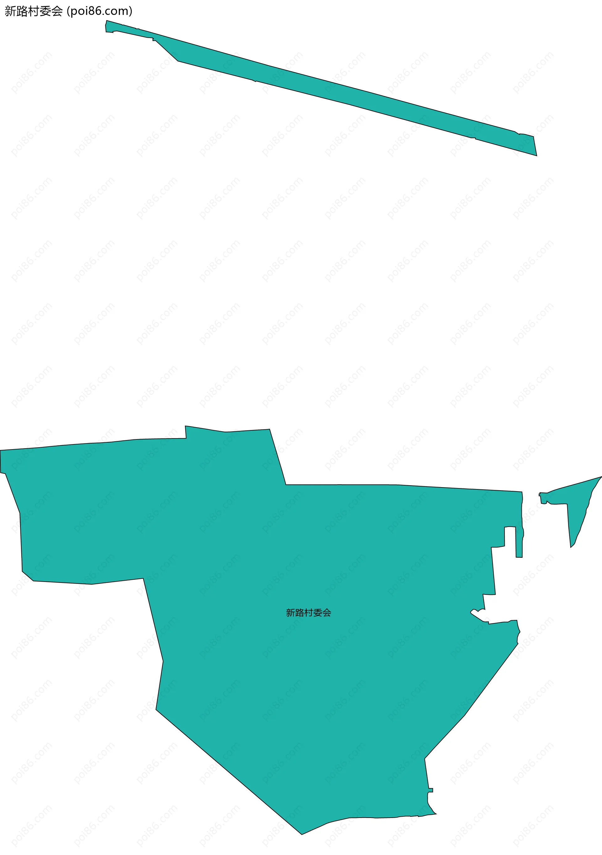 新路村委会边界地图