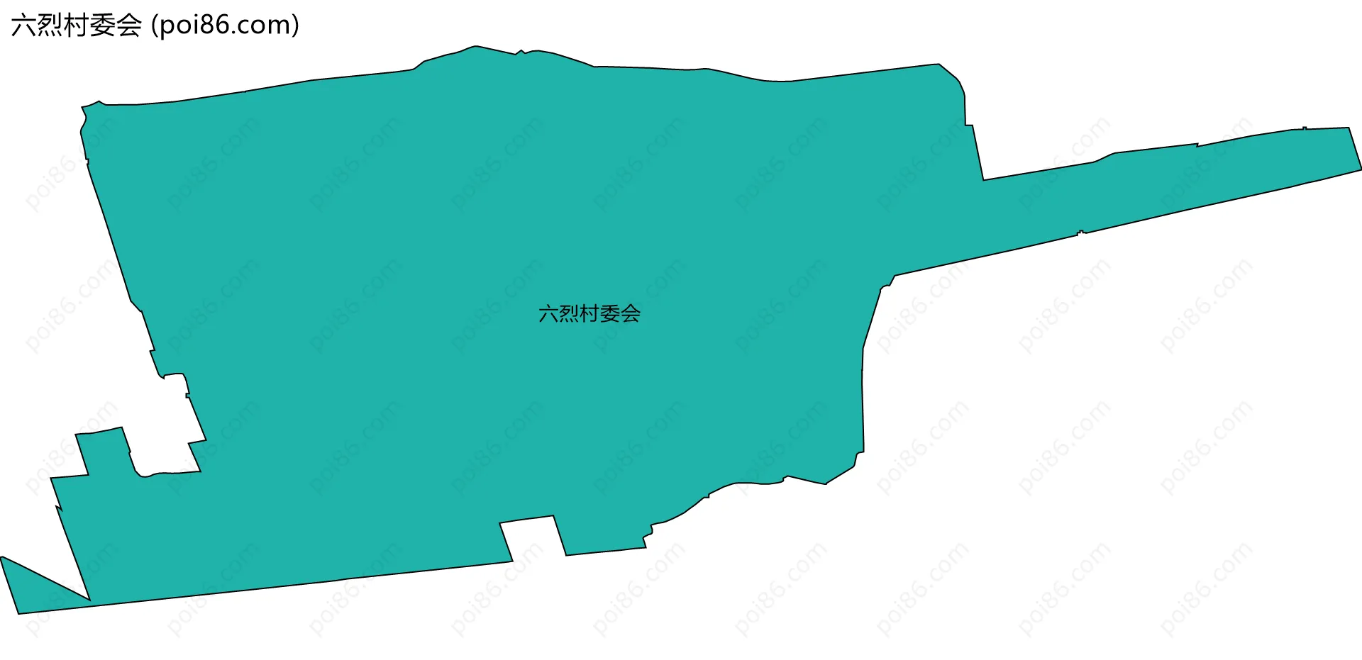 六烈村委会边界地图