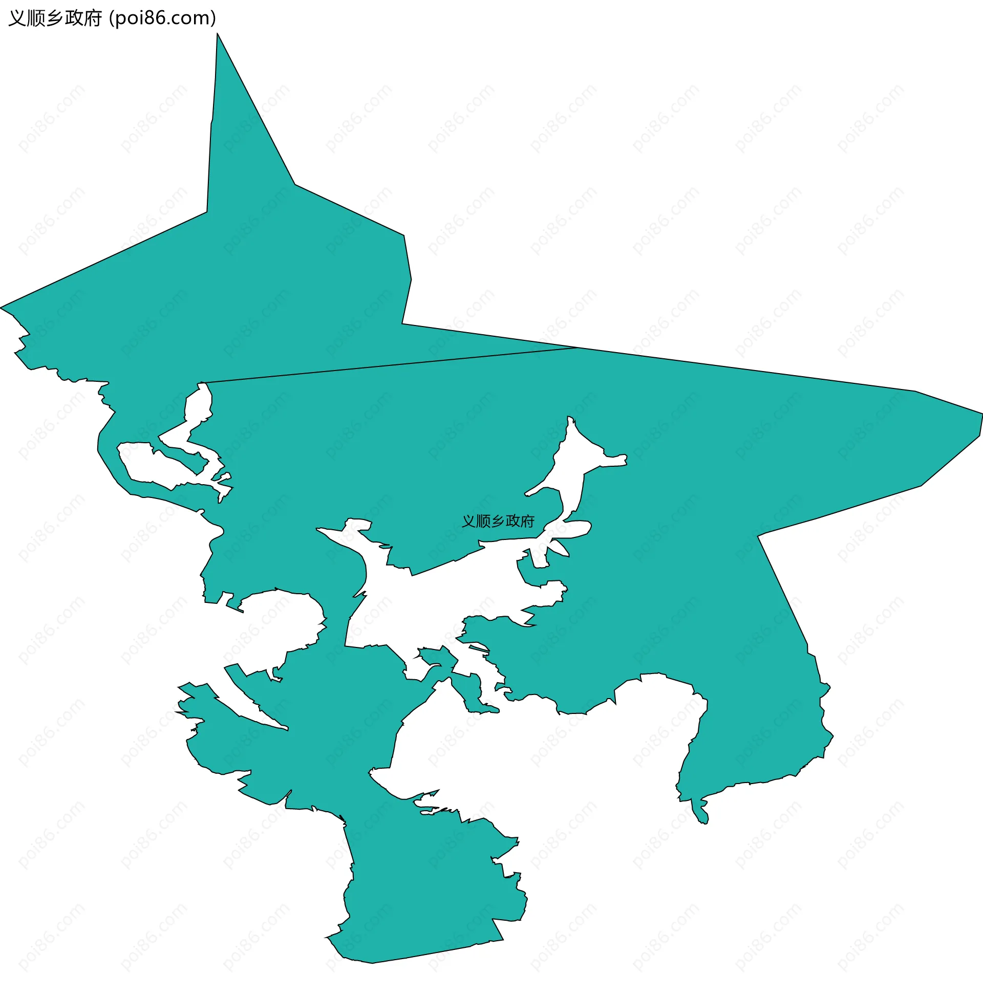 义顺乡政府边界地图