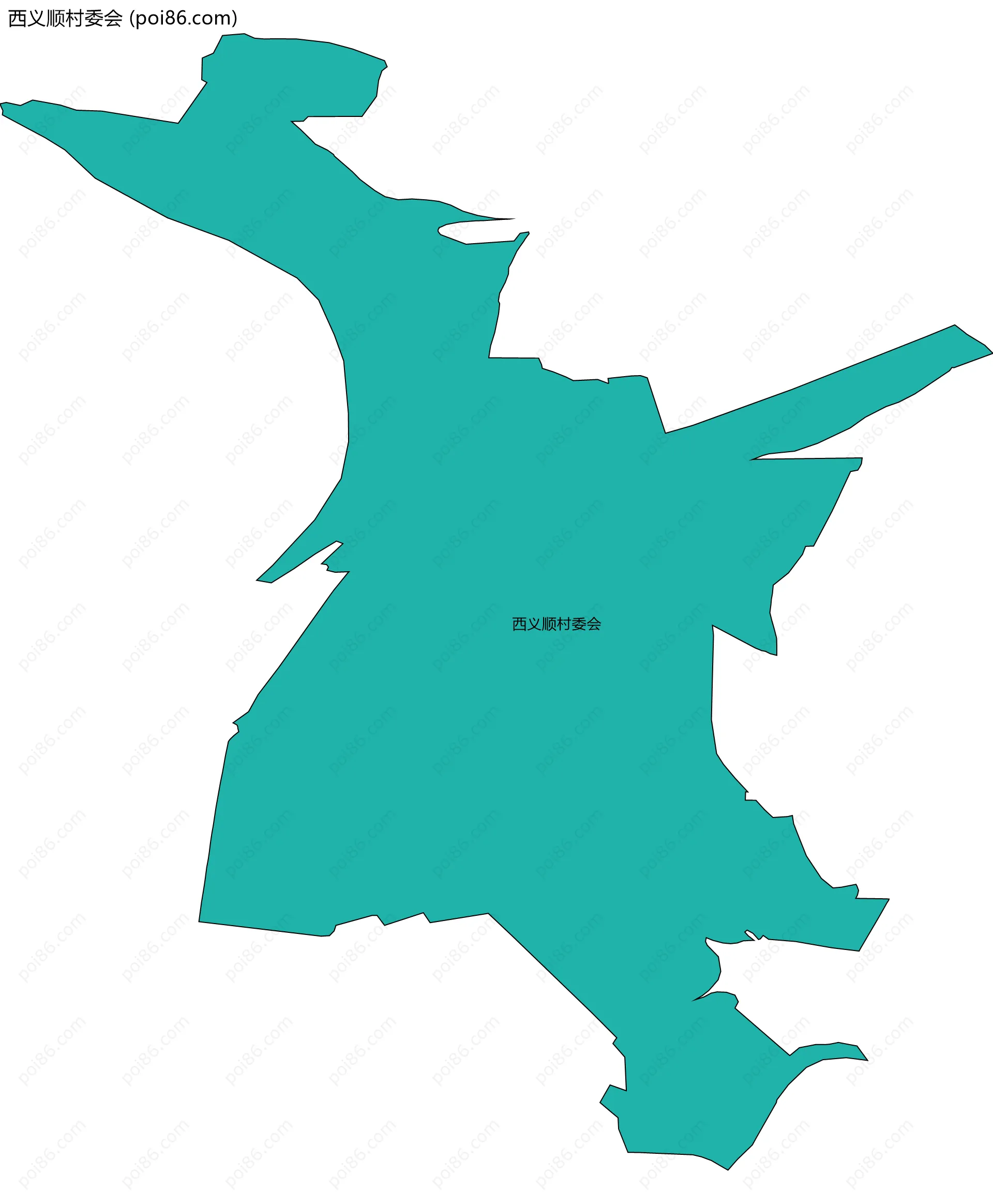 西义顺村委会边界地图