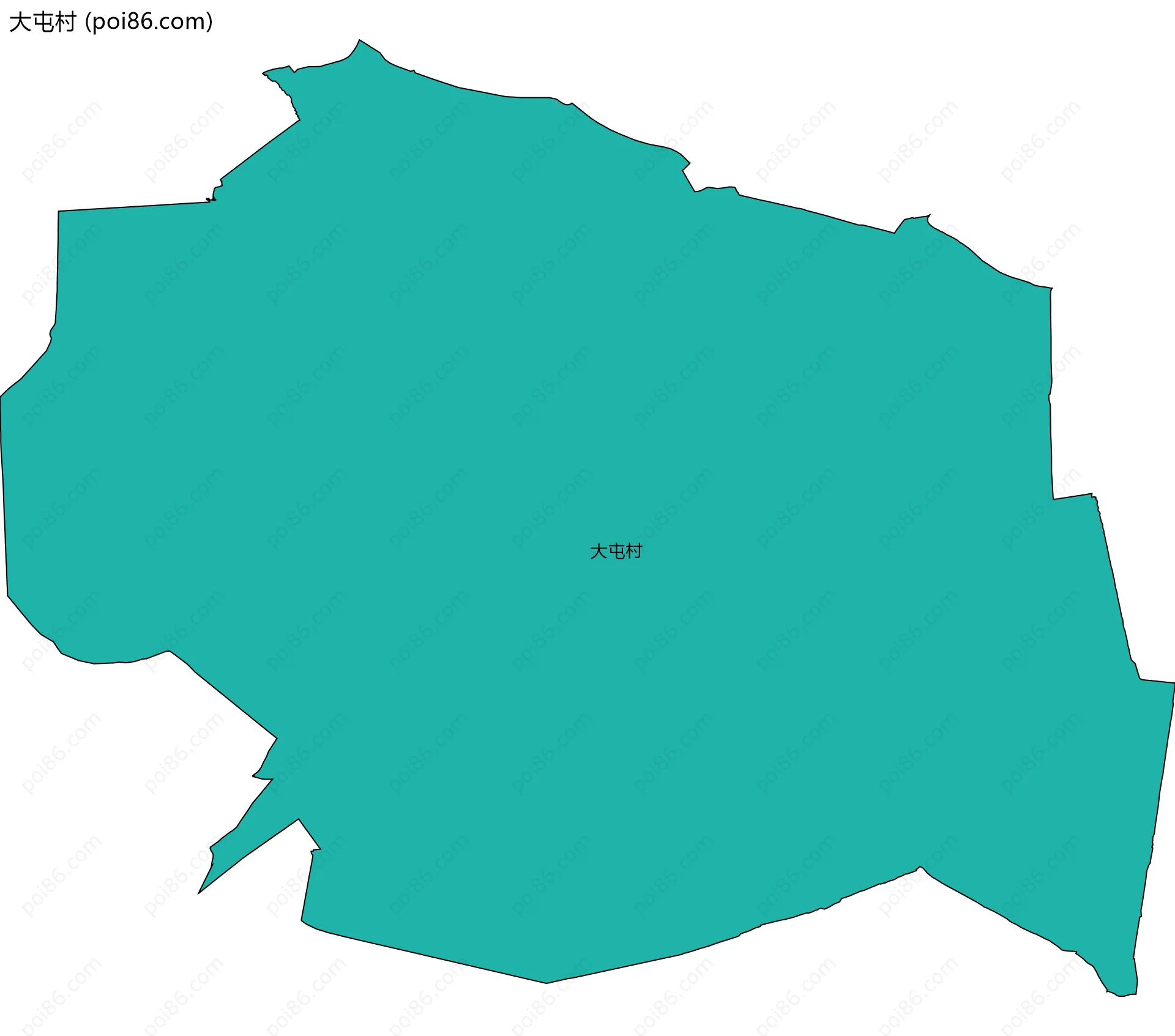 大屯村边界地图