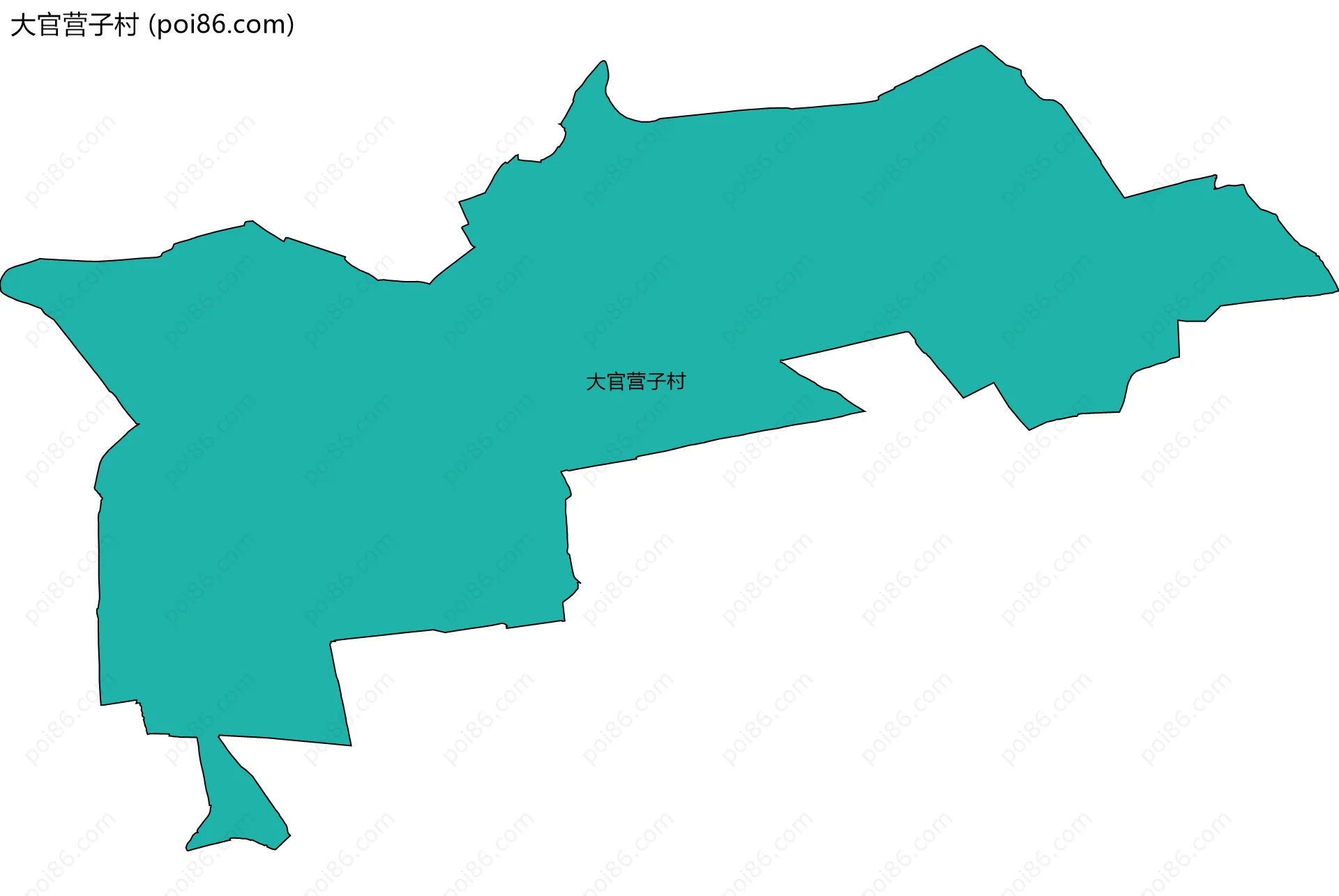 大官营子村边界地图