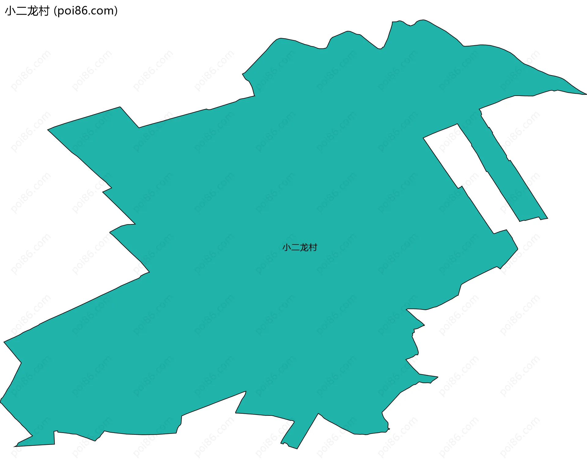 小二龙村边界地图
