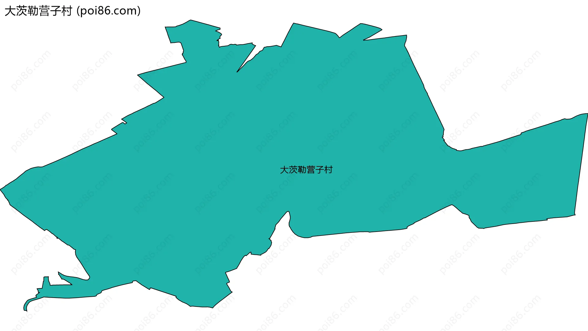 大茨勒营子村边界地图