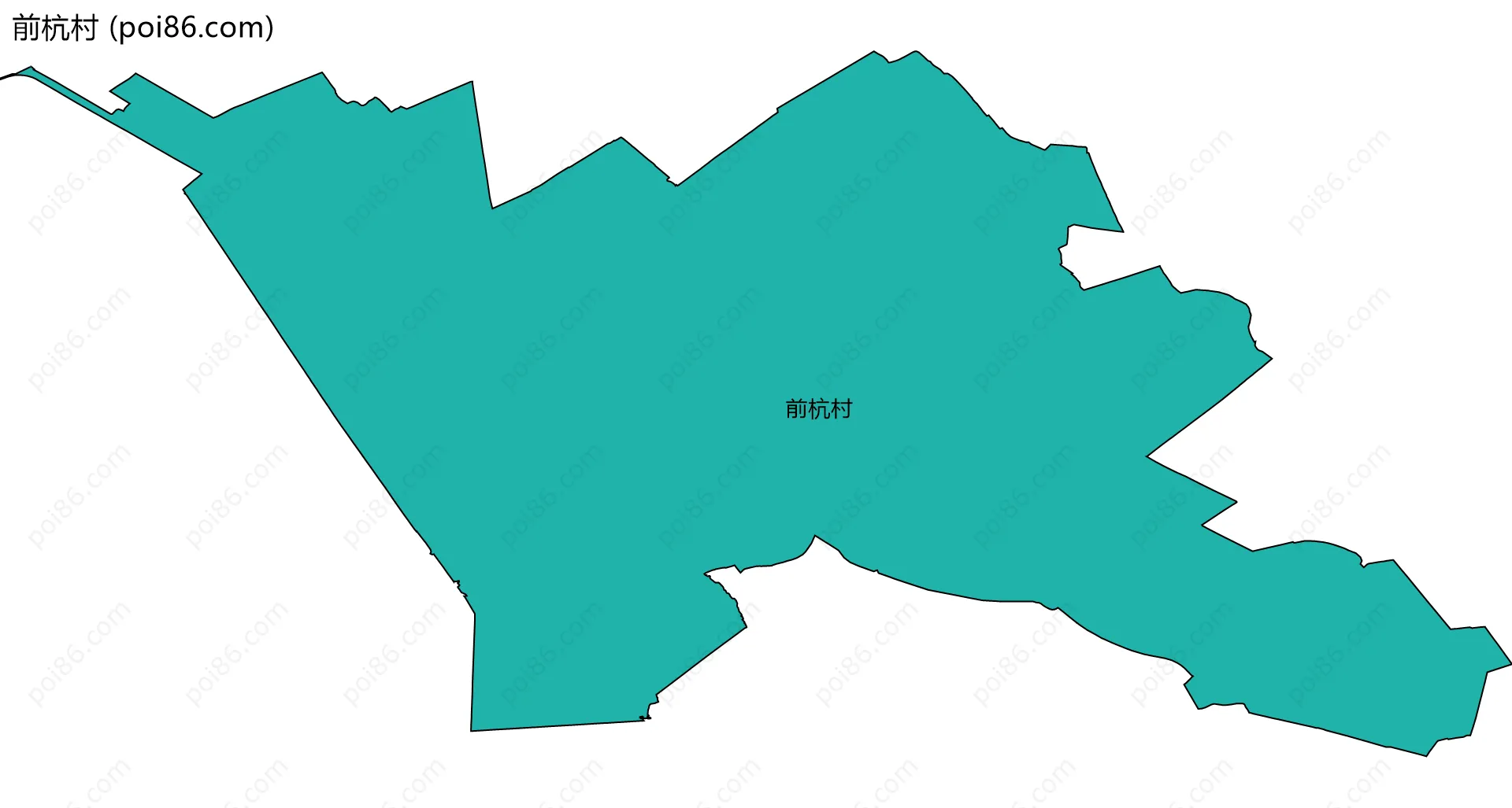 前杭村边界地图