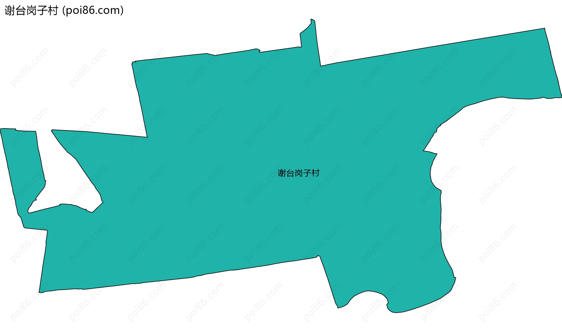 谢台岗子村边界地图