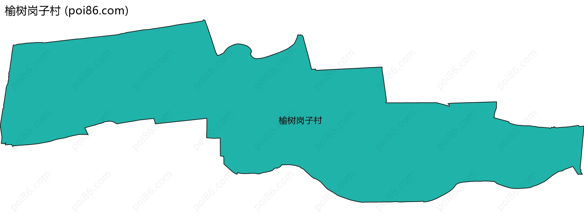 榆树岗子村边界地图