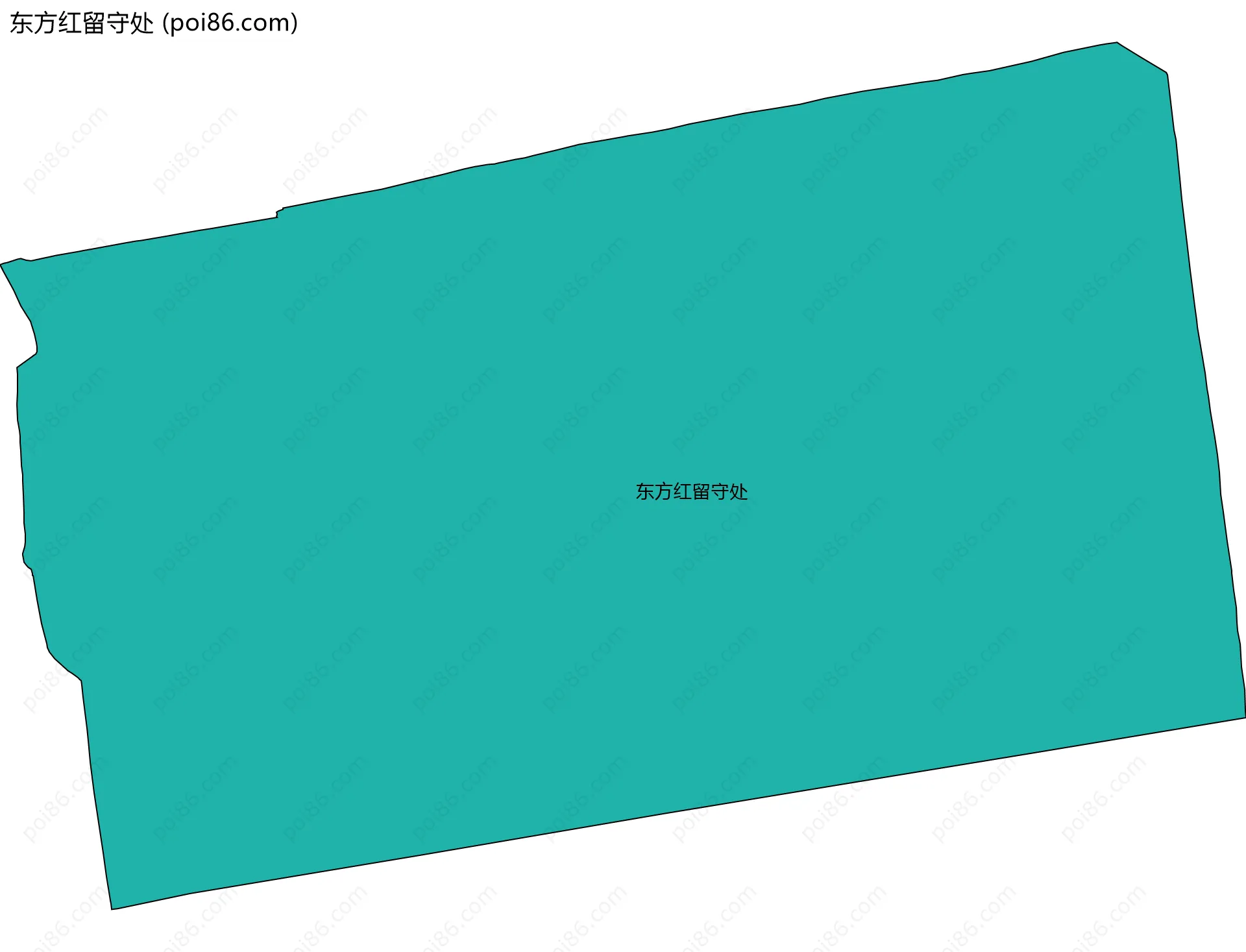 东方红留守处边界地图