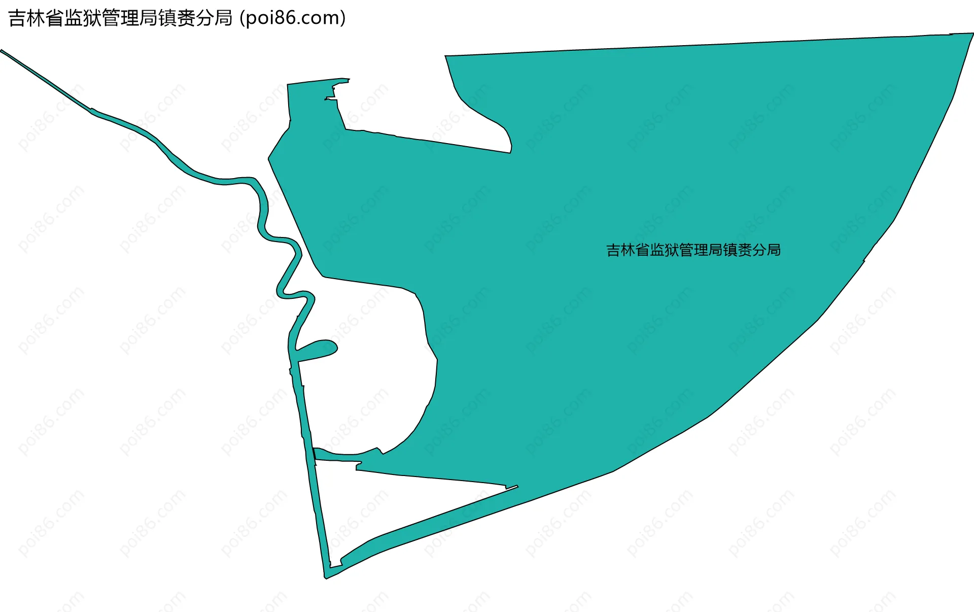 吉林省监狱管理局镇赉分局边界地图