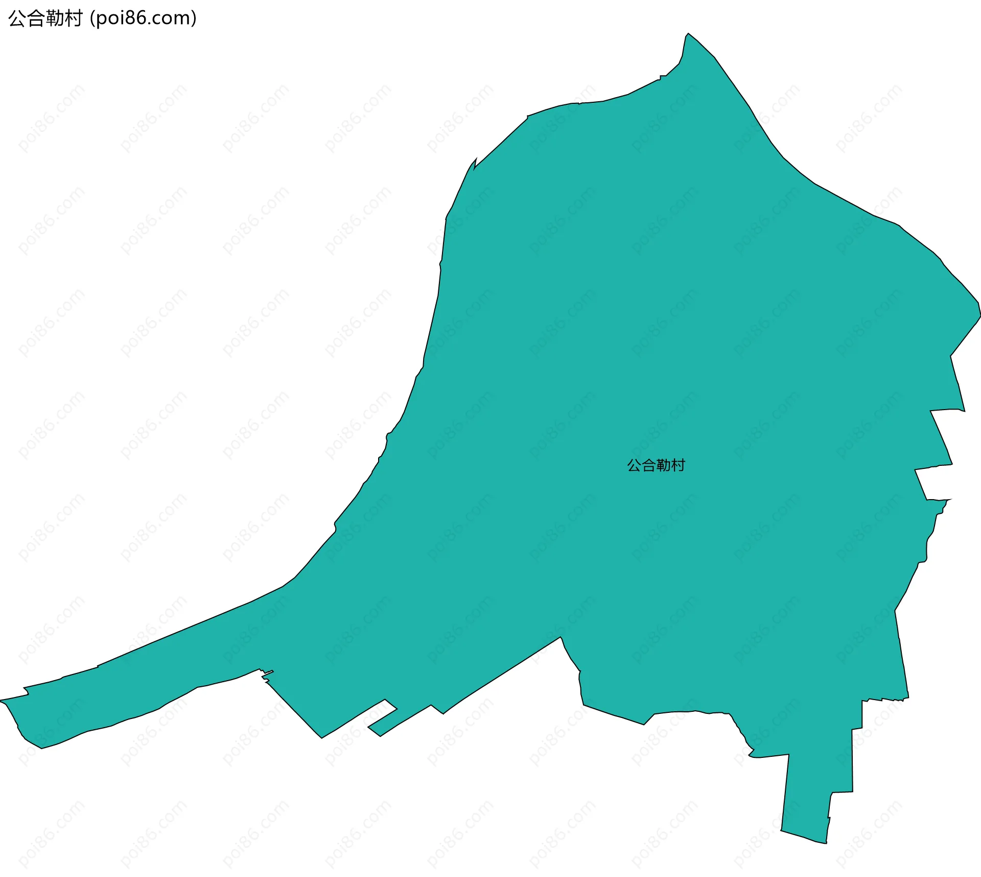 公合勒村边界地图