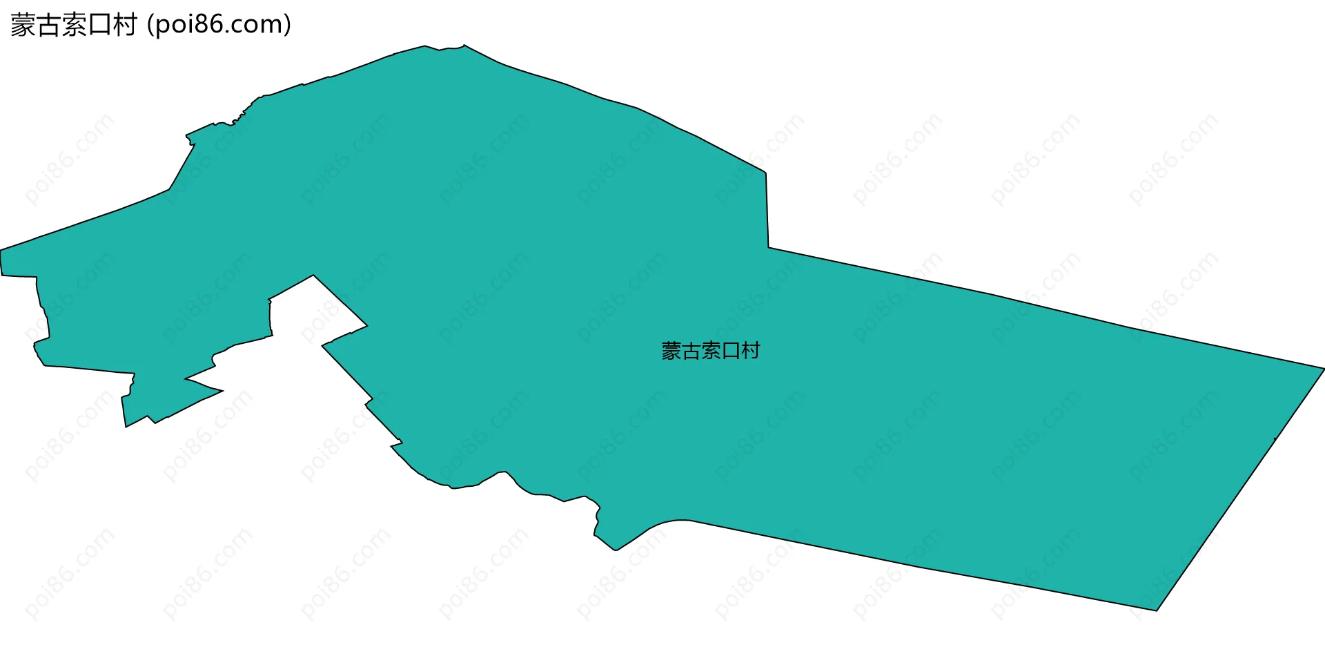 蒙古索口村边界地图