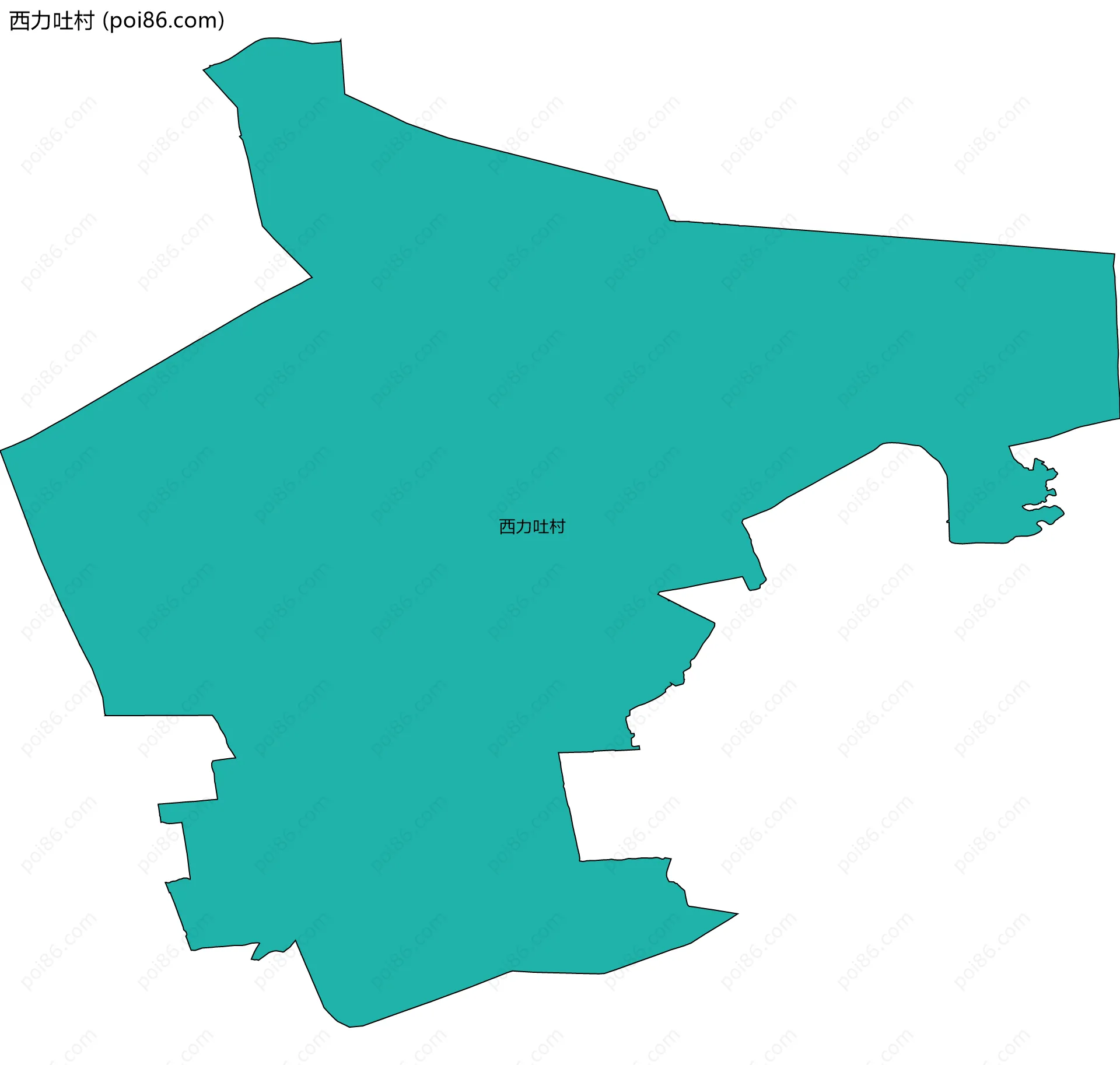 西力吐村边界地图