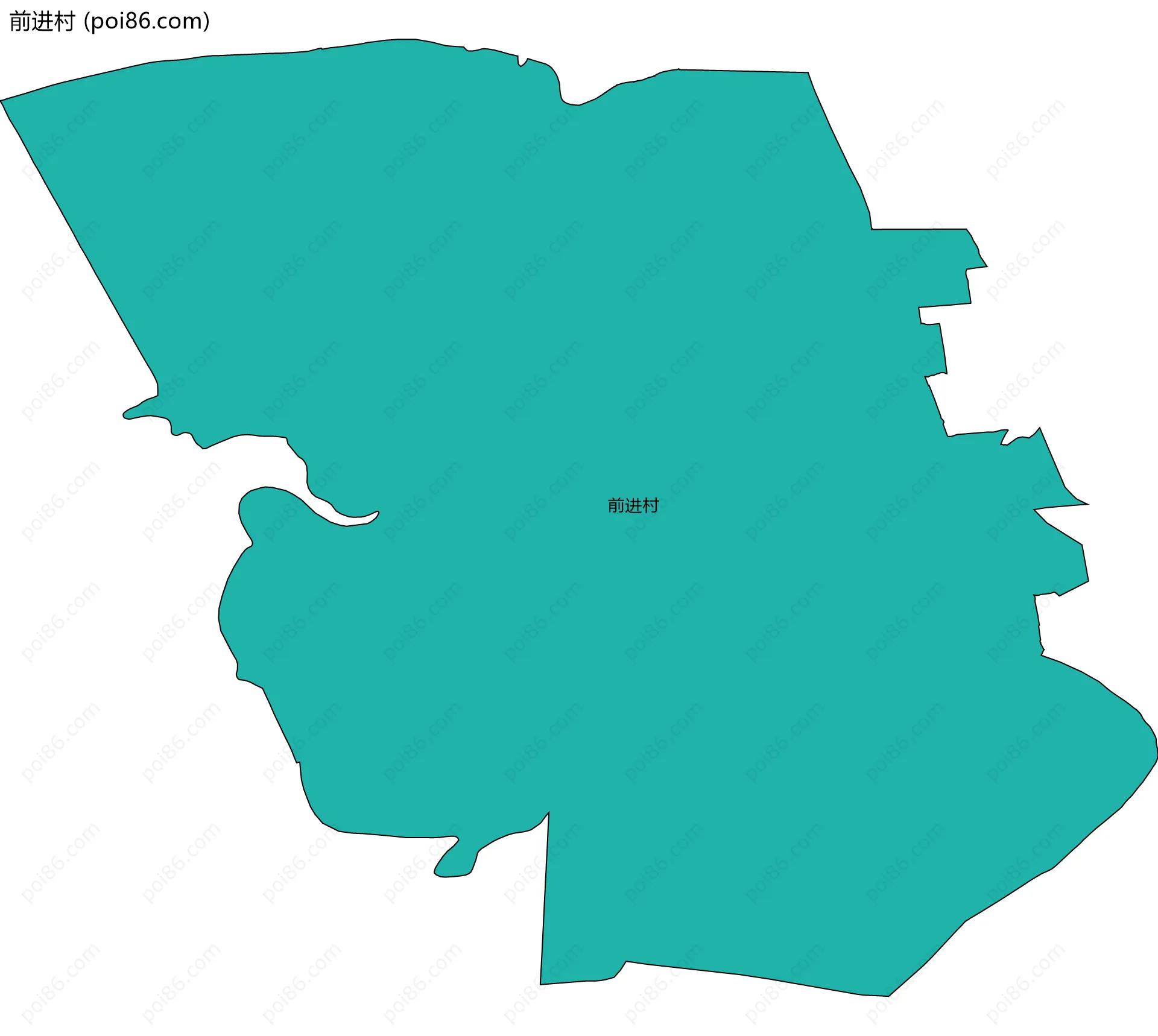 前进村边界地图