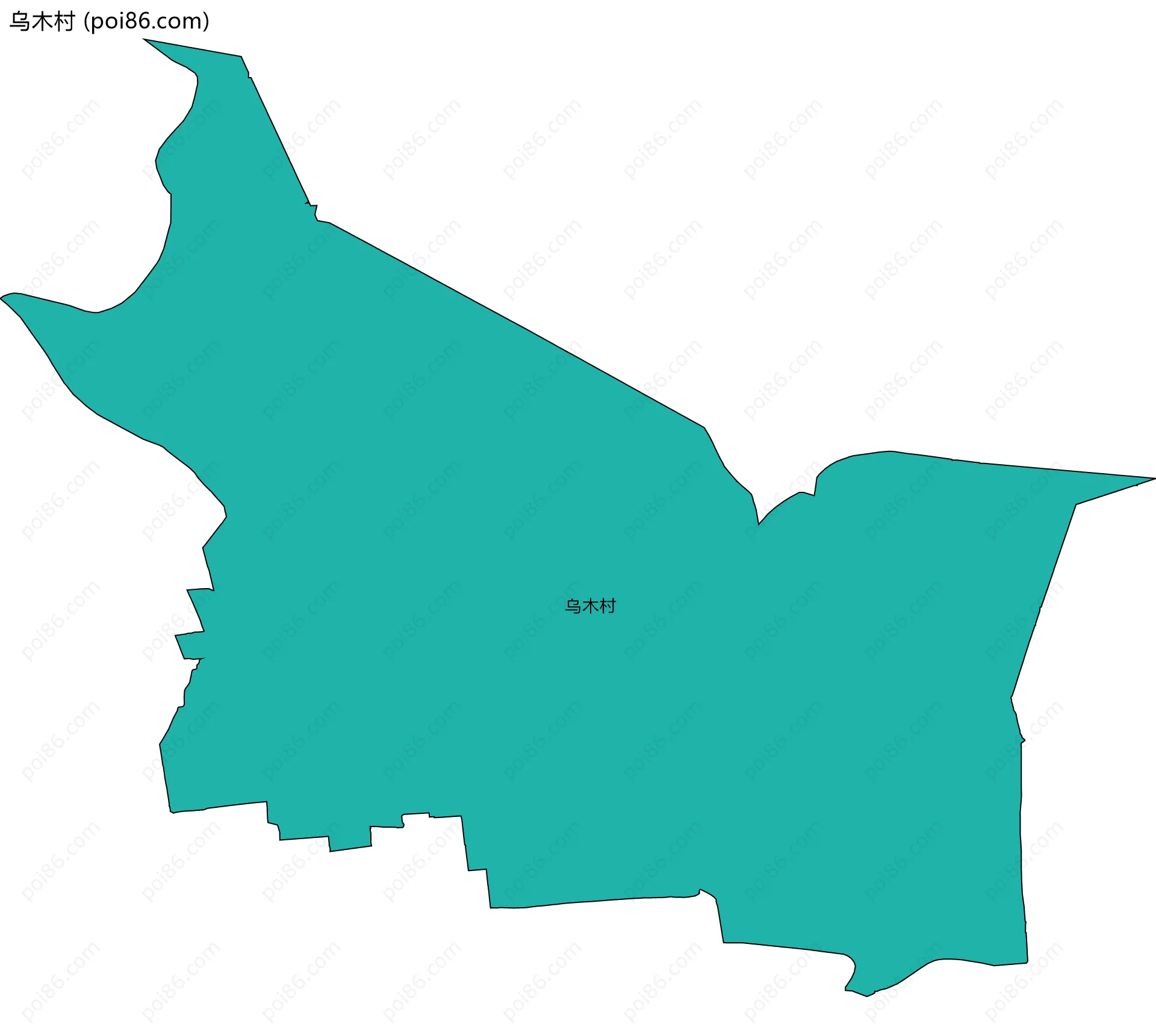 乌木村边界地图