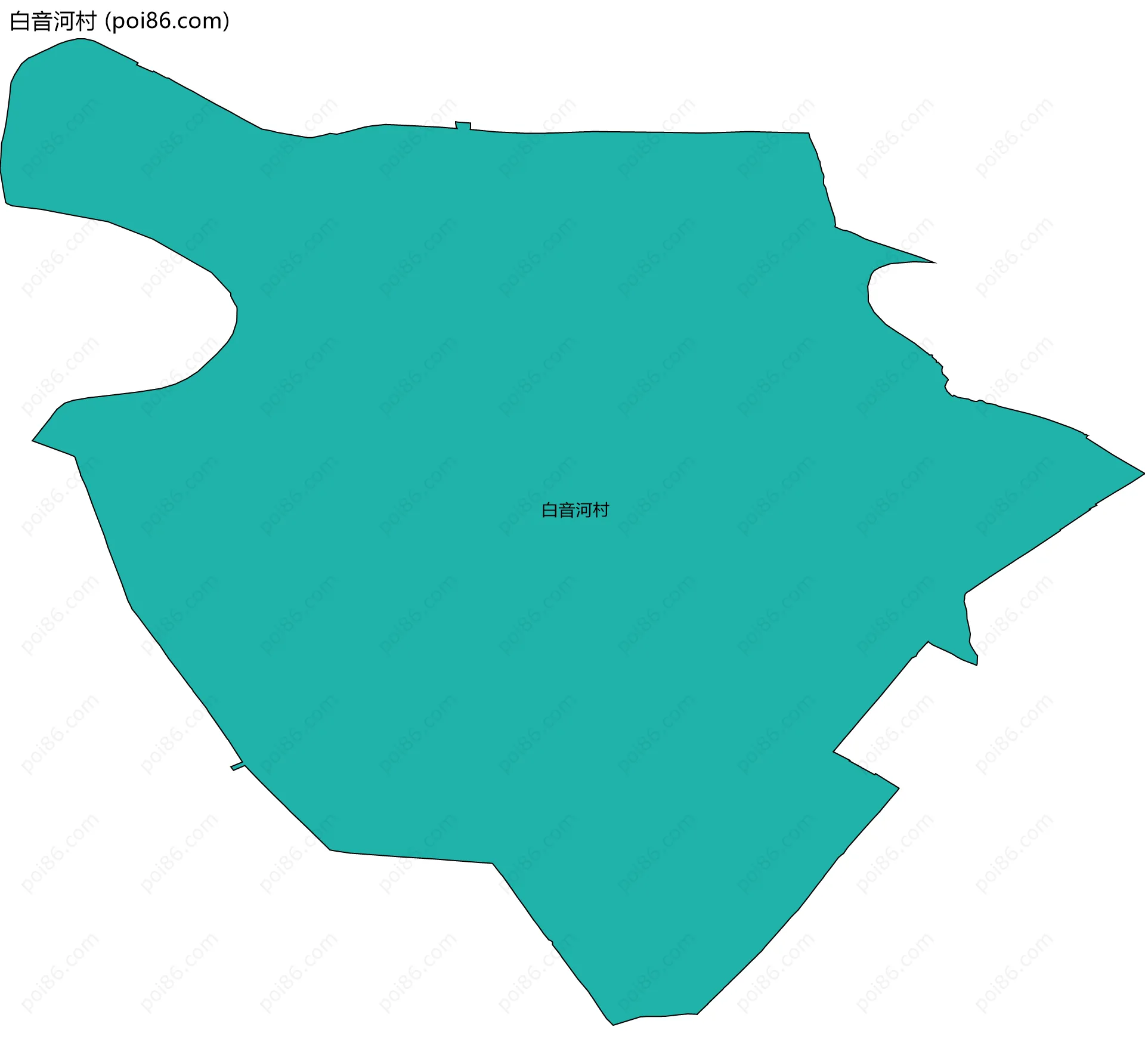 白音河村边界地图