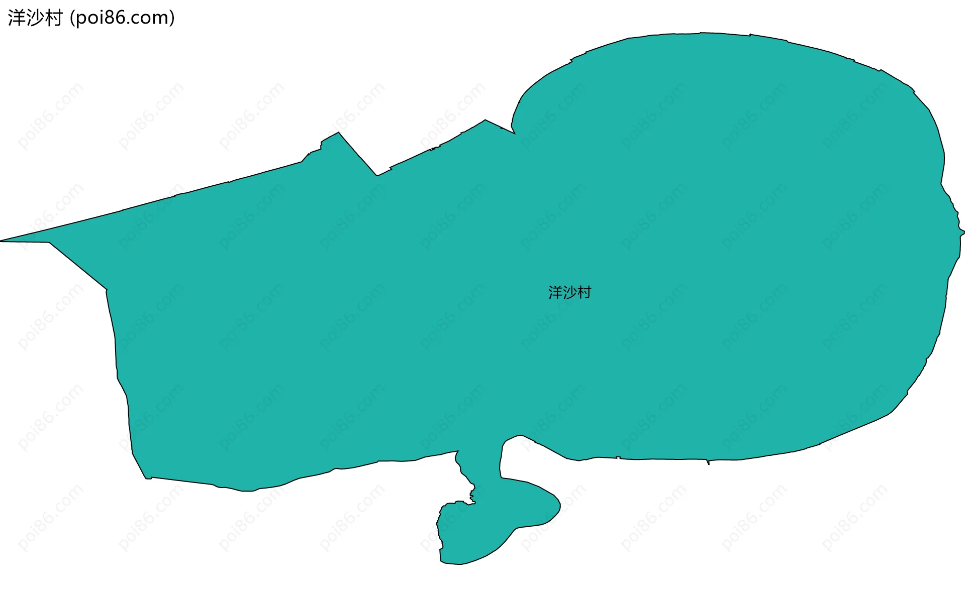 洋沙村边界地图