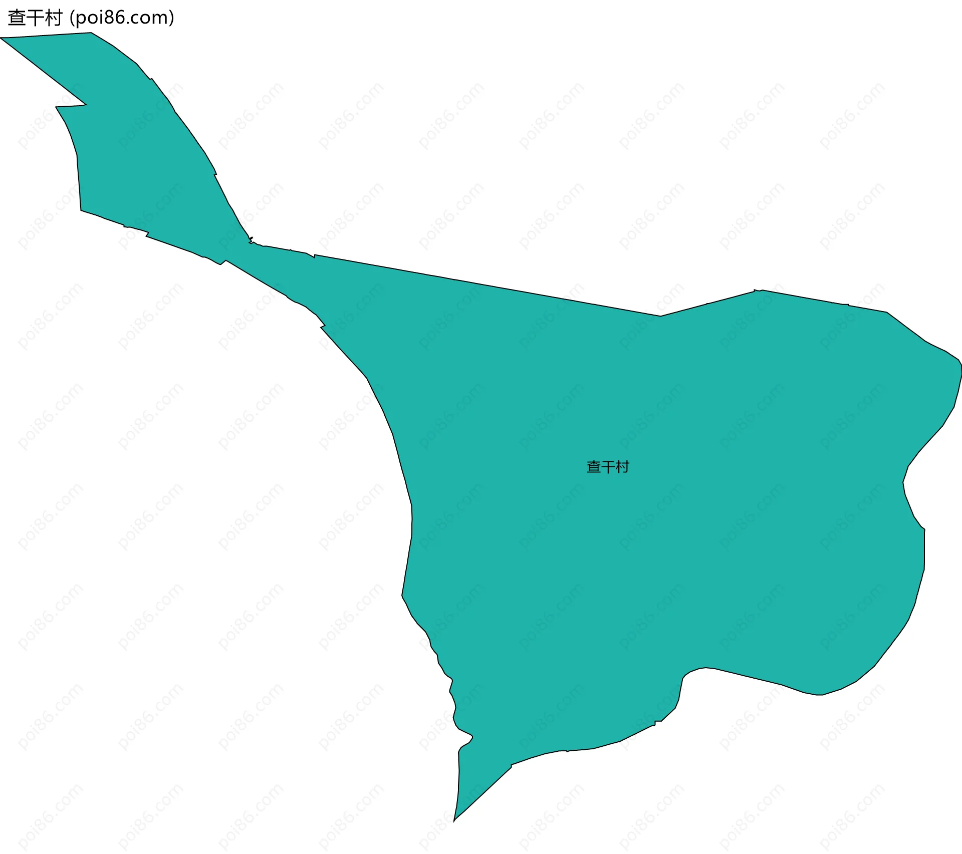 查干村边界地图