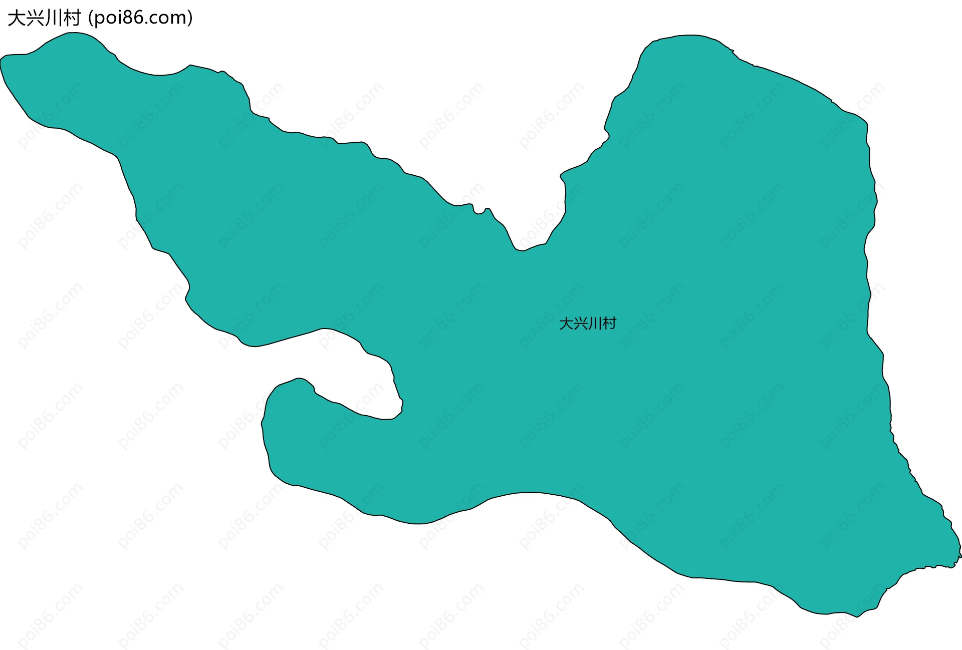 大兴川村边界地图