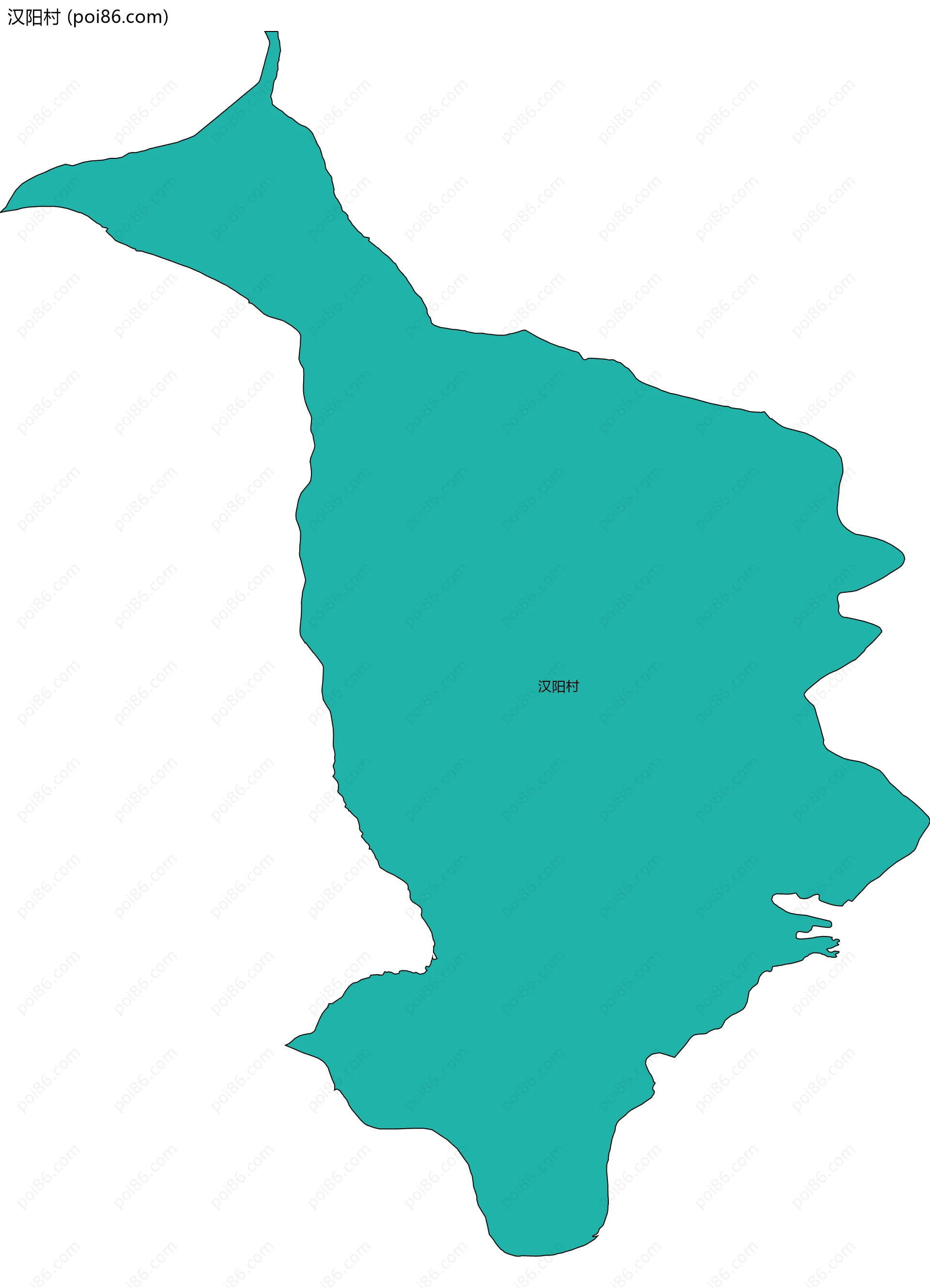 汉阳村边界地图