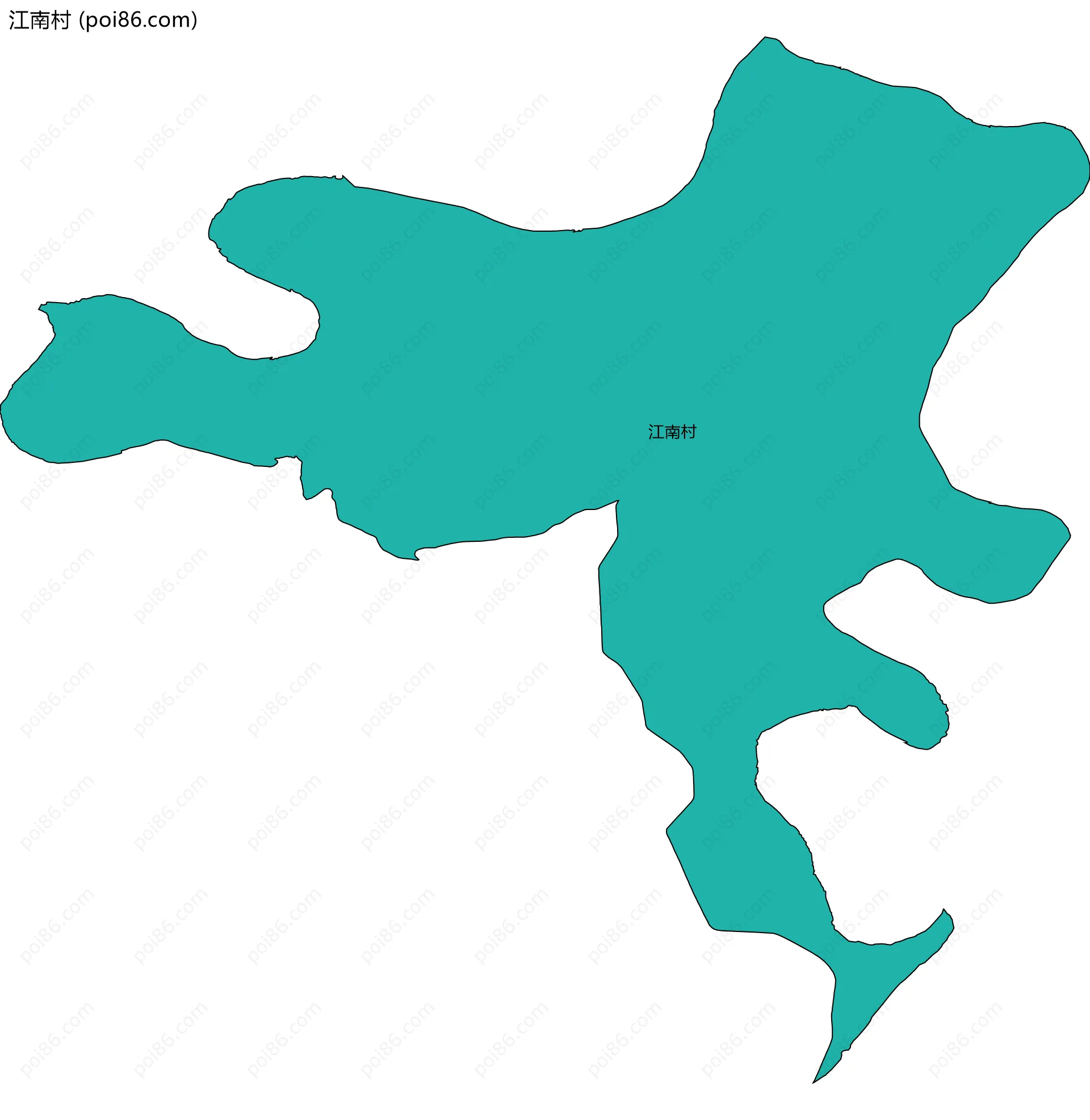 江南村边界地图