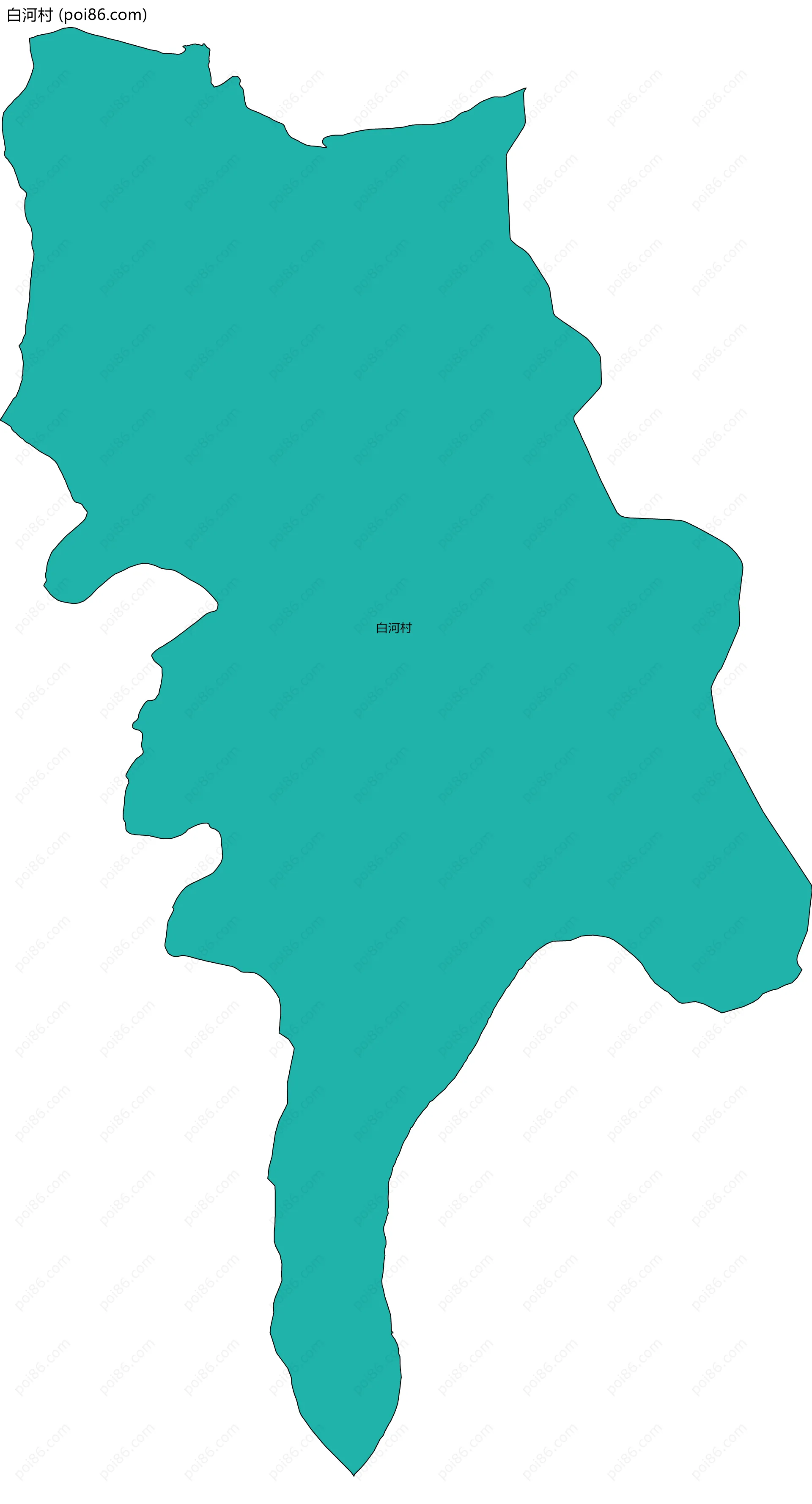 白河村边界地图