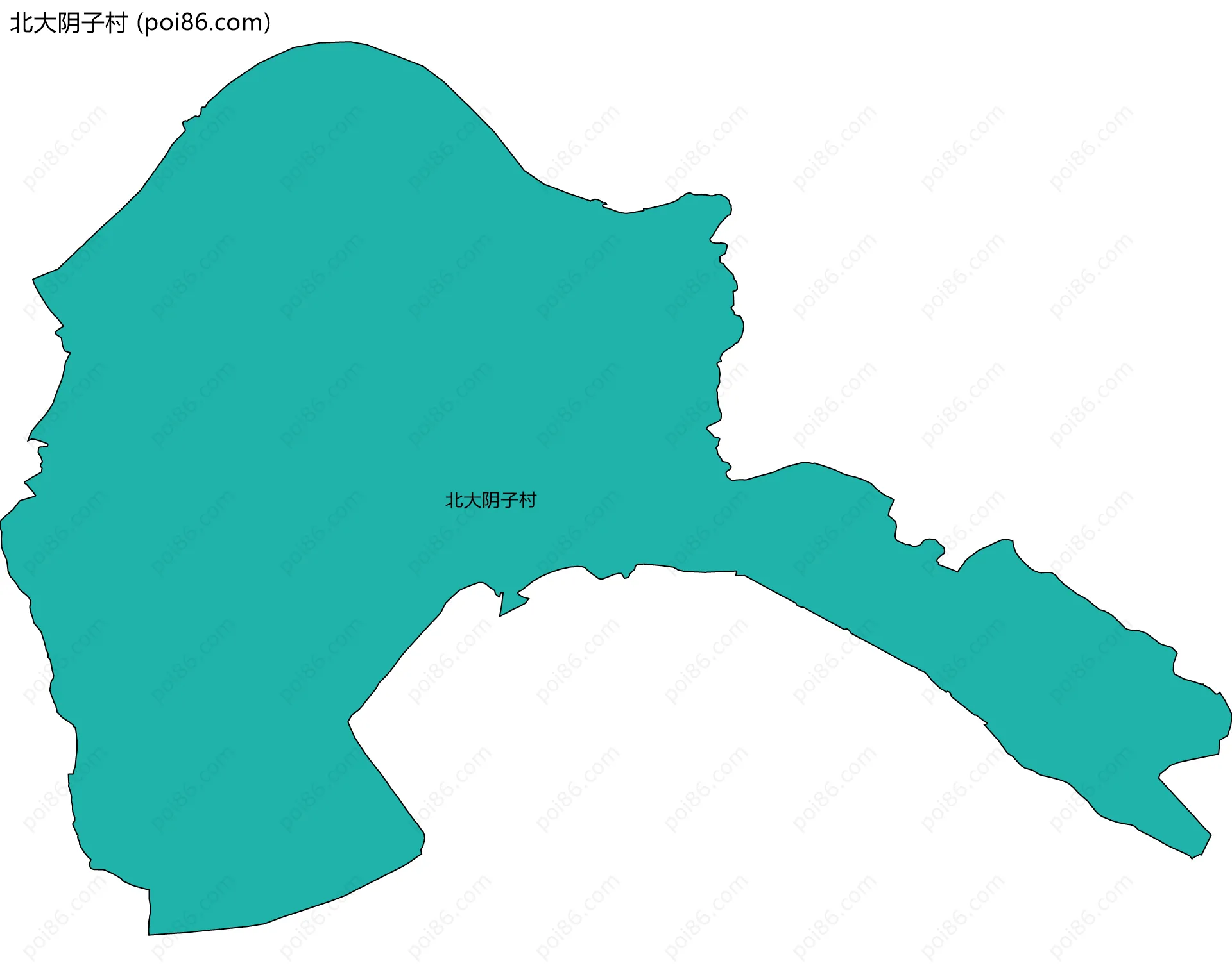 北大阴子村边界地图