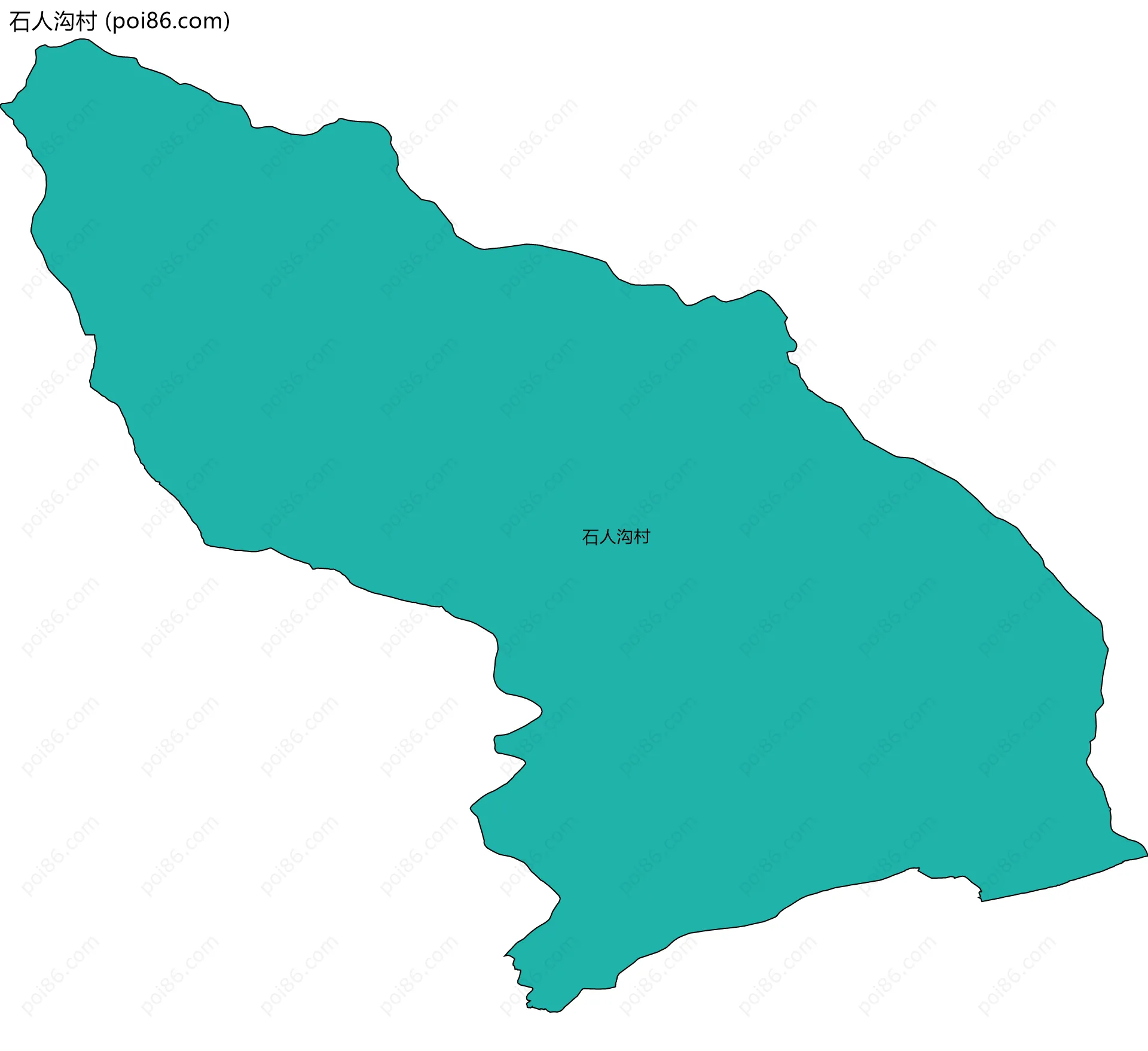 石人沟村边界地图