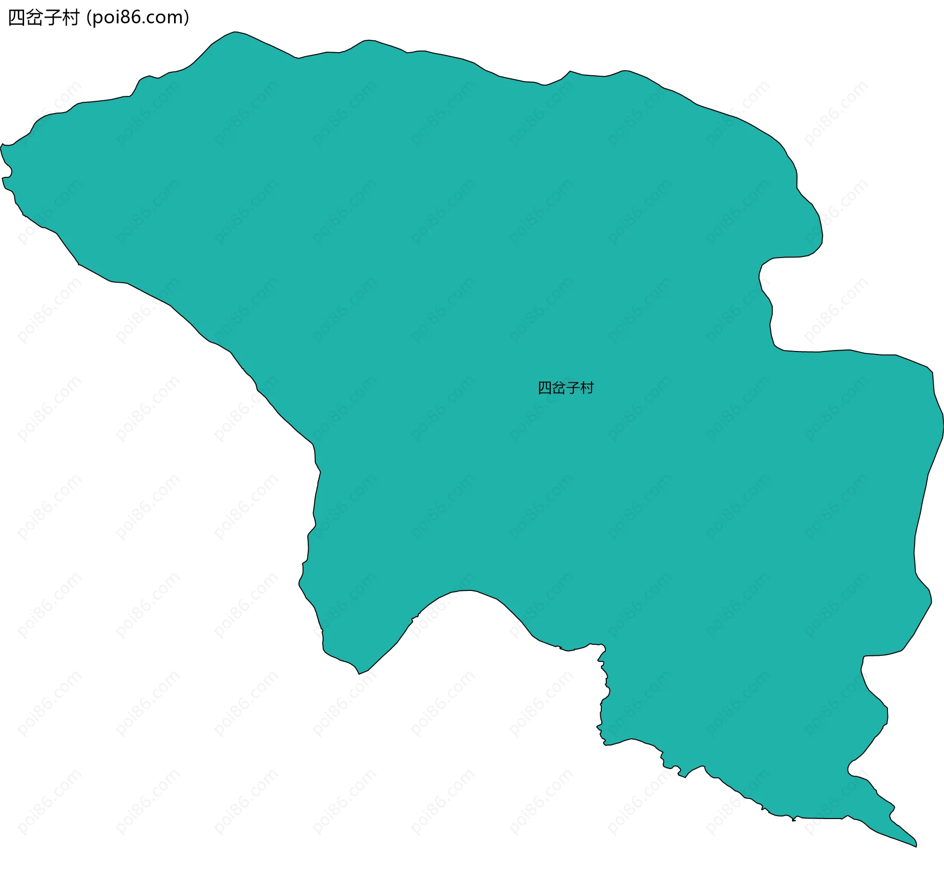 四岔子村边界地图