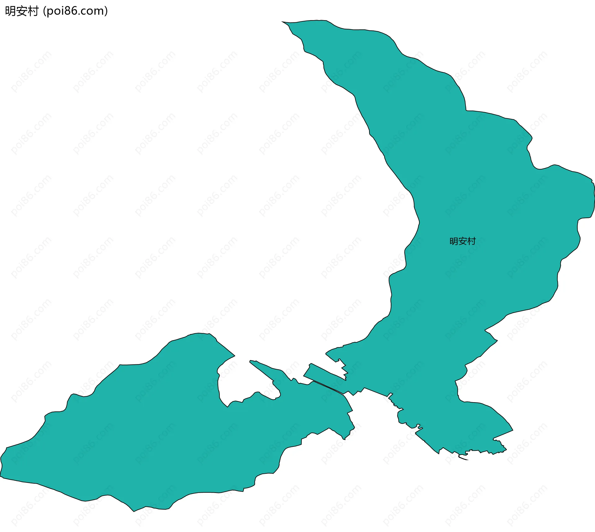 明安村边界地图
