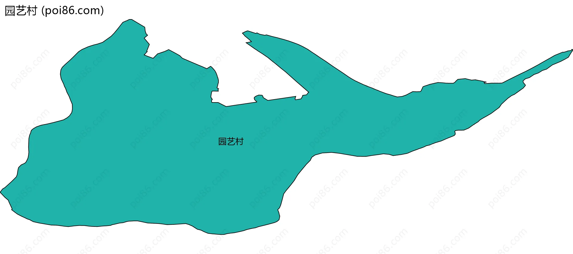 园艺村边界地图