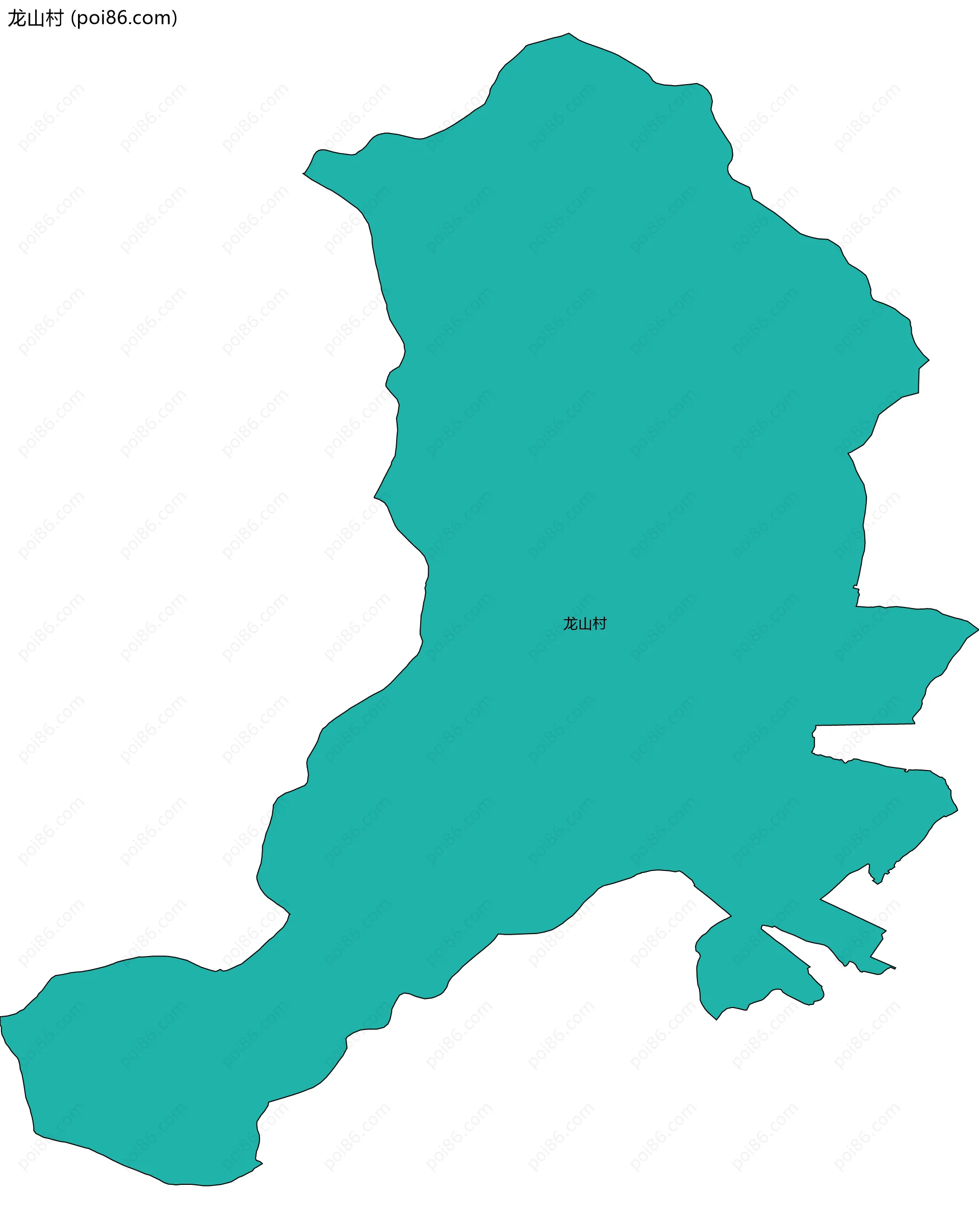 龙山村边界地图