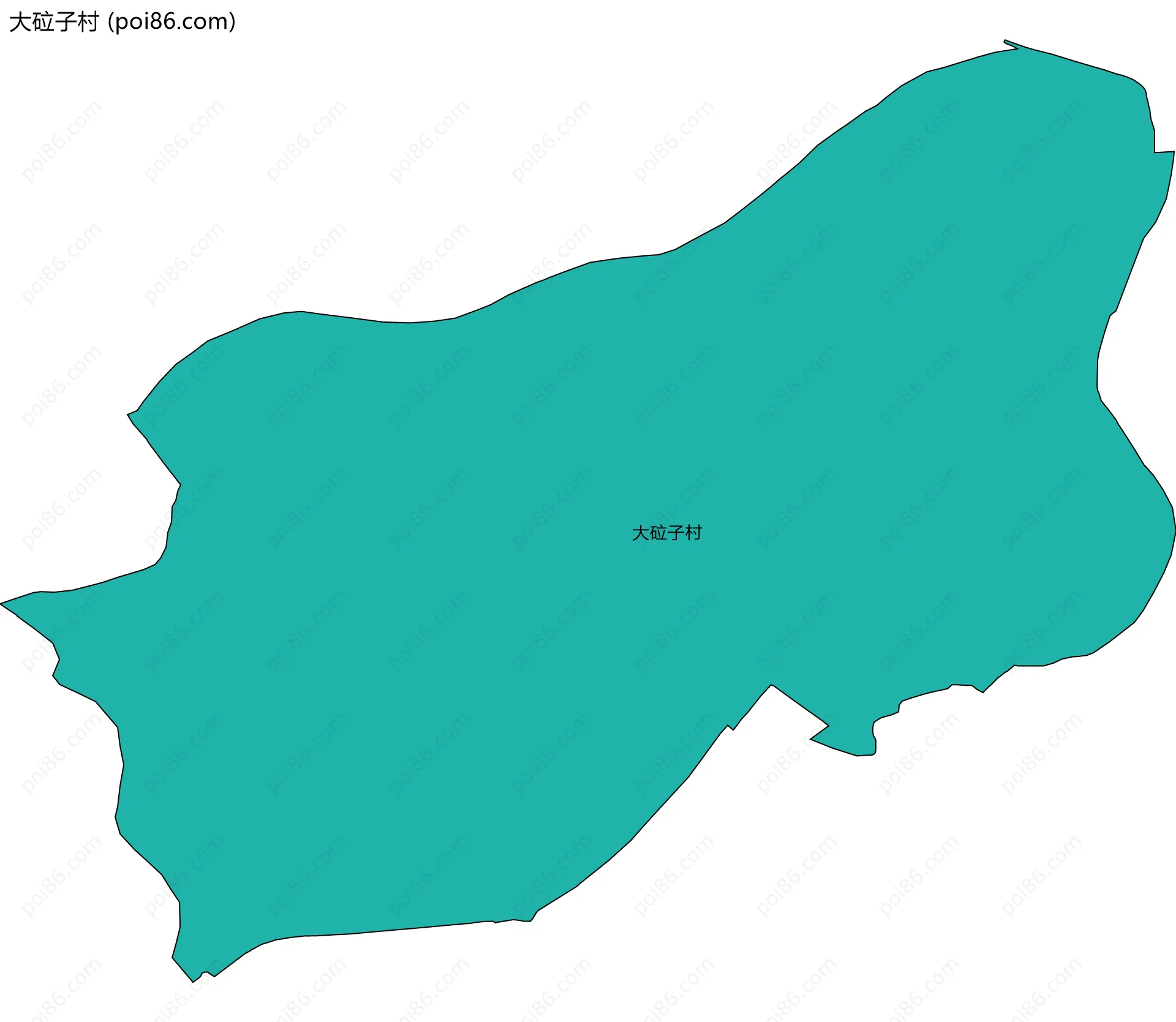 大砬子村边界地图