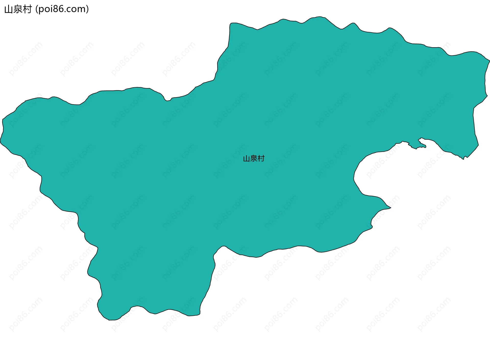 山泉村边界地图