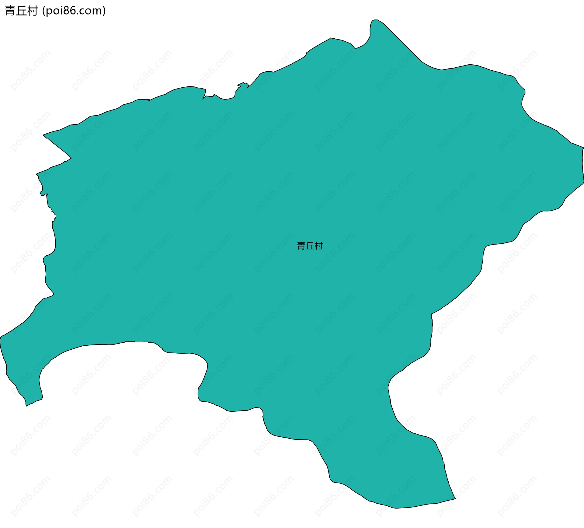 青丘村边界地图