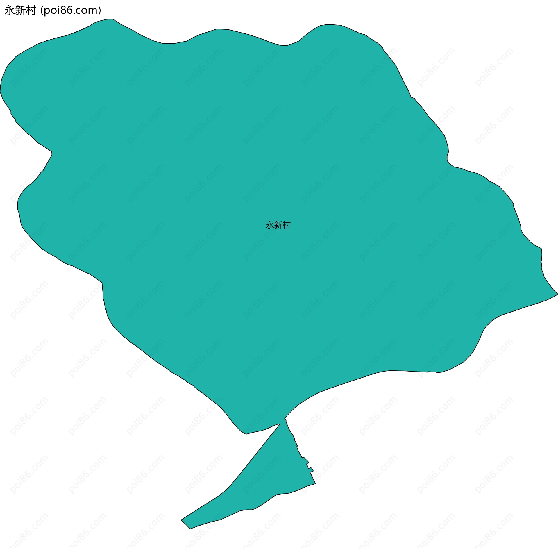 永新村边界地图