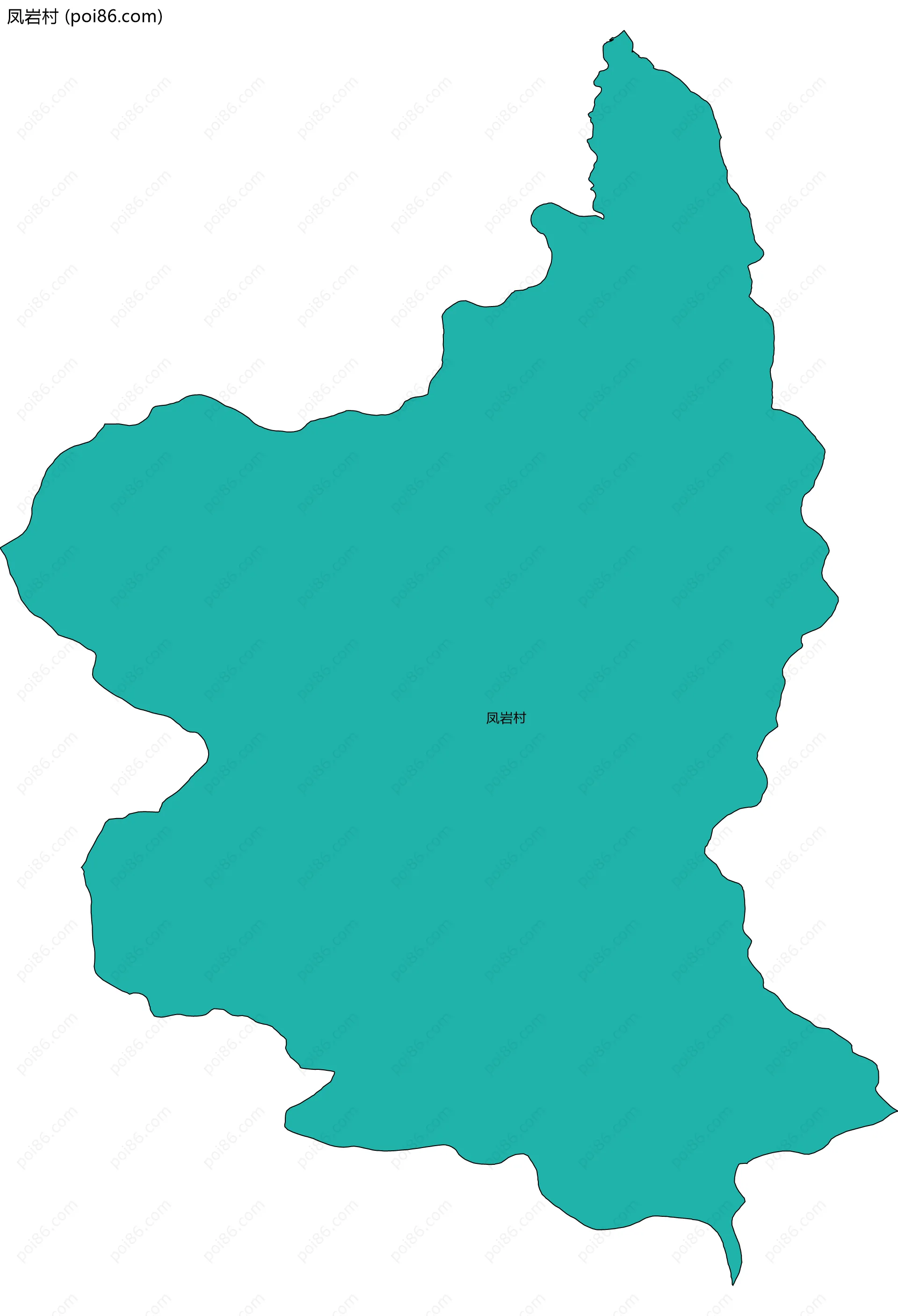 凤岩村边界地图