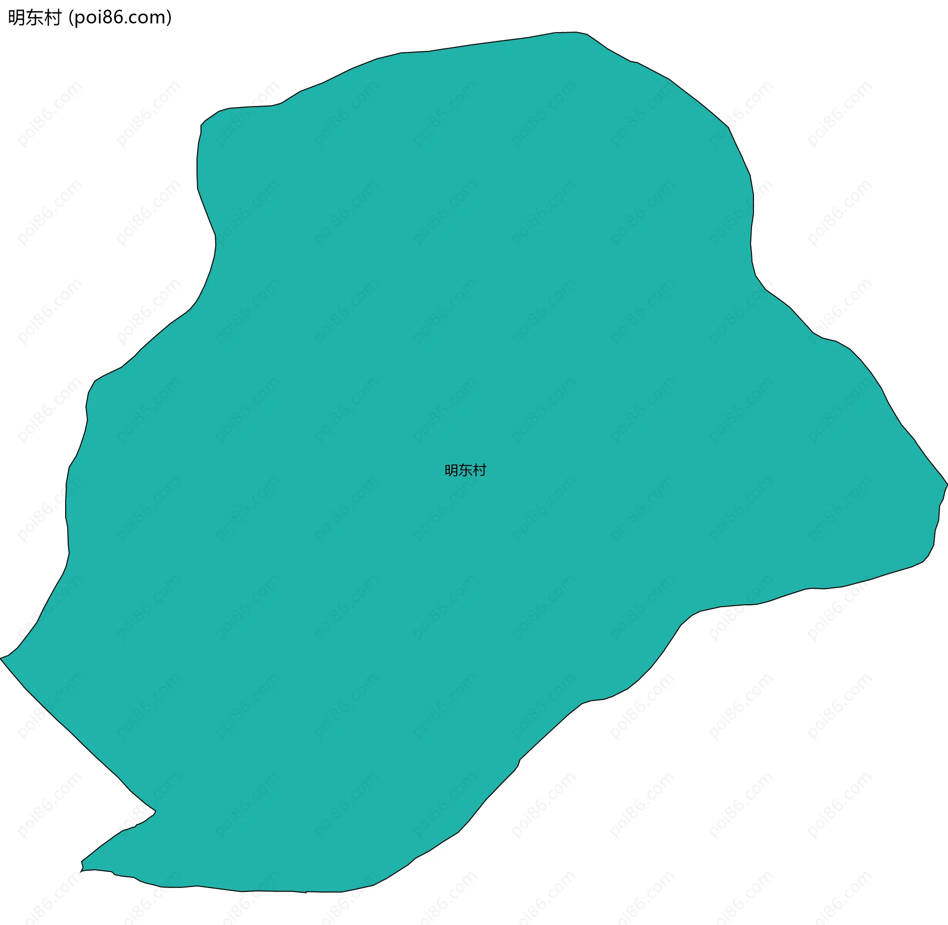 明东村边界地图