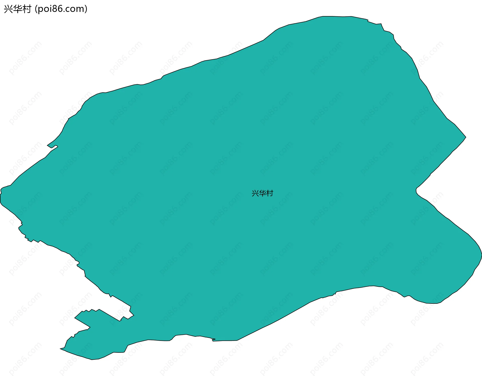 兴华村边界地图