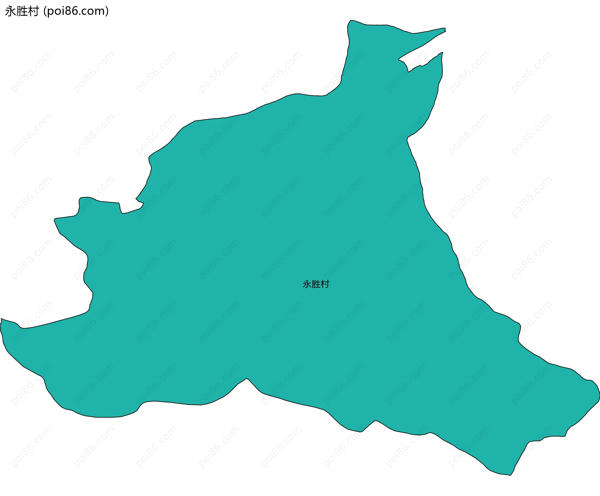 永胜村边界地图