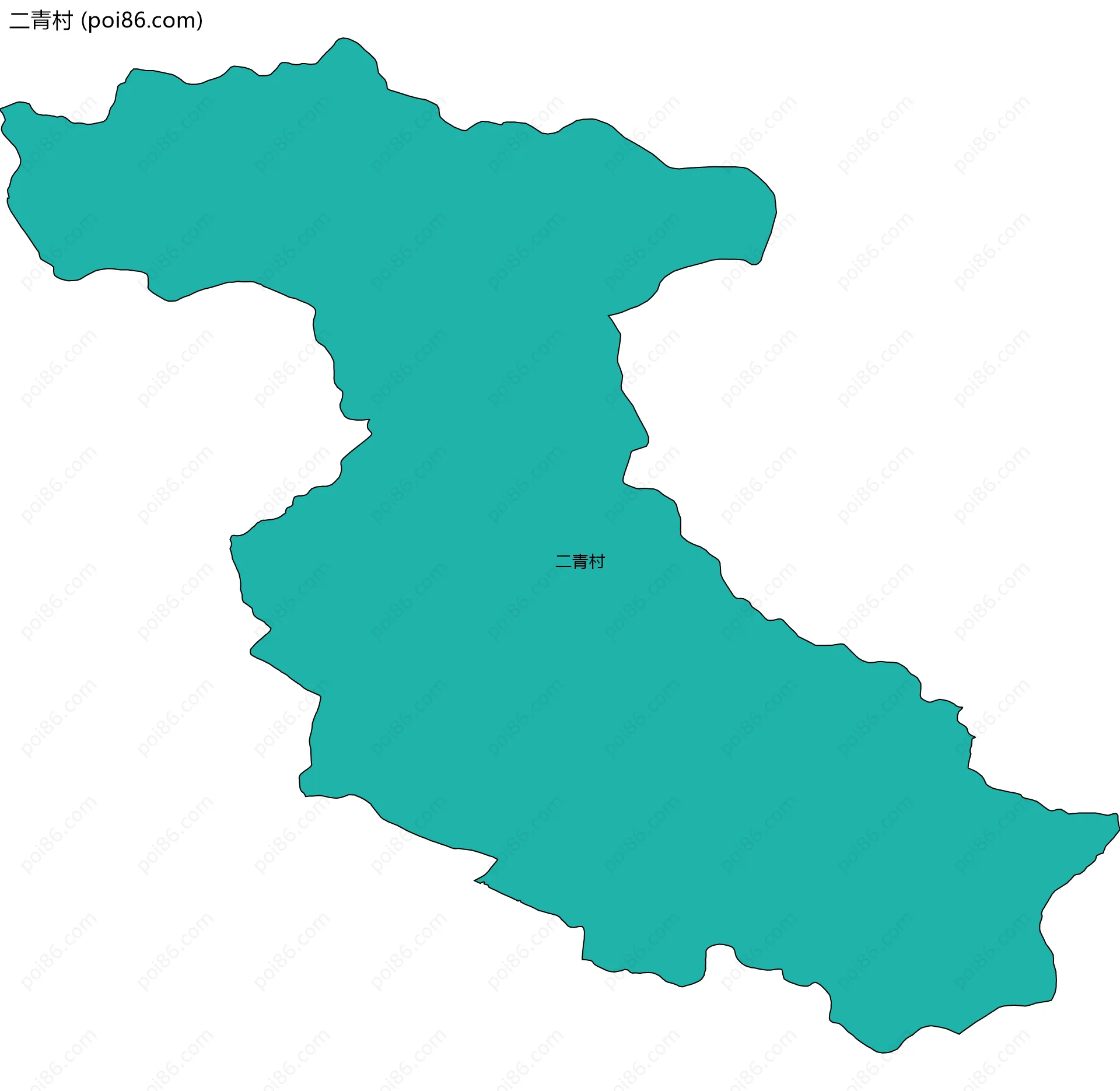 二青村边界地图