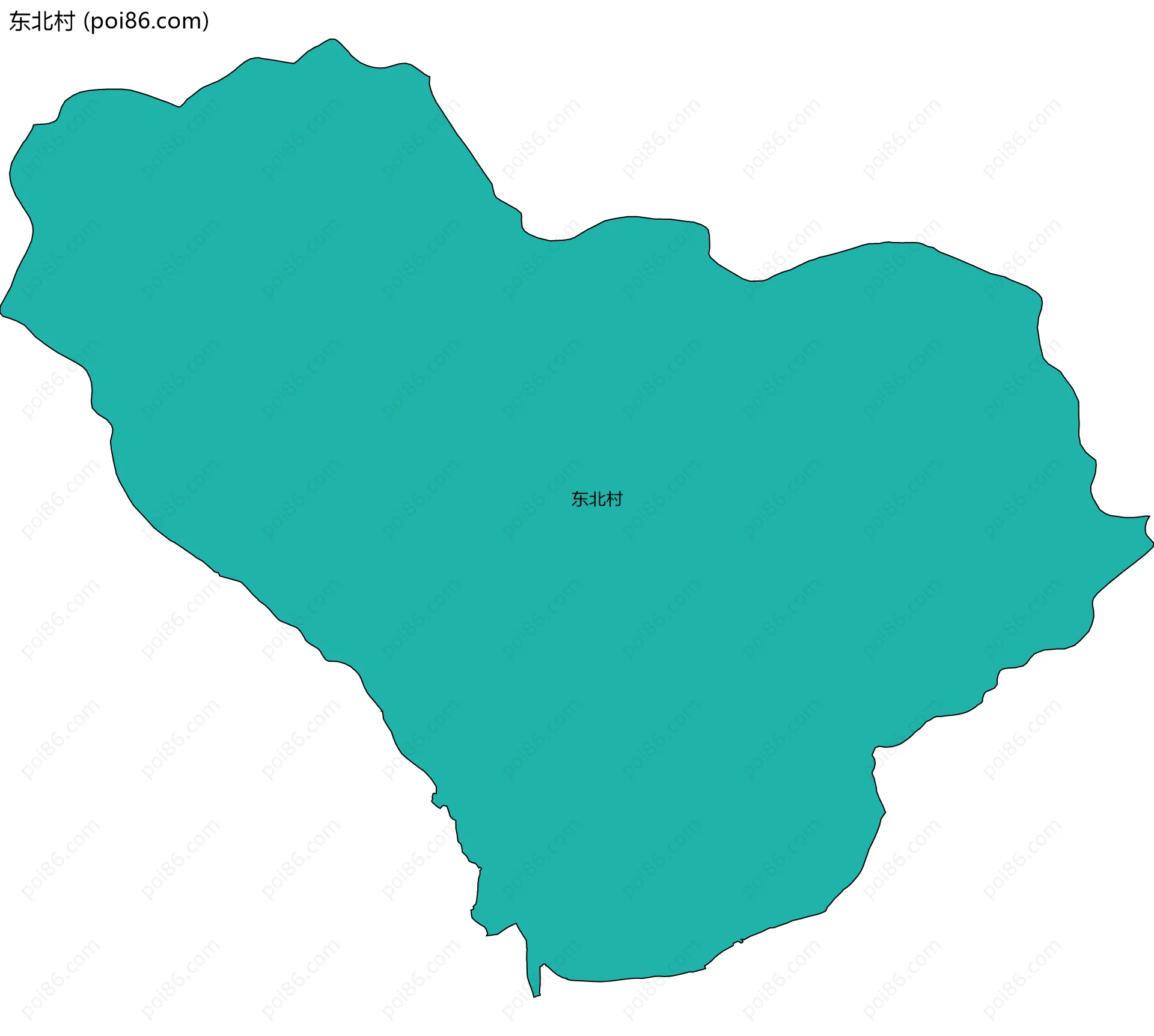 东北村边界地图