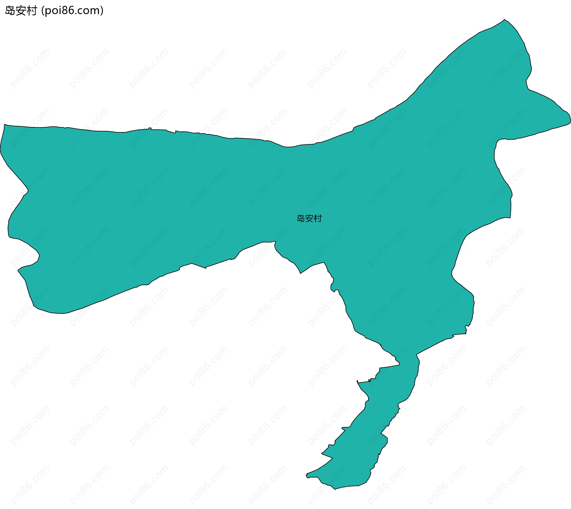 岛安村边界地图